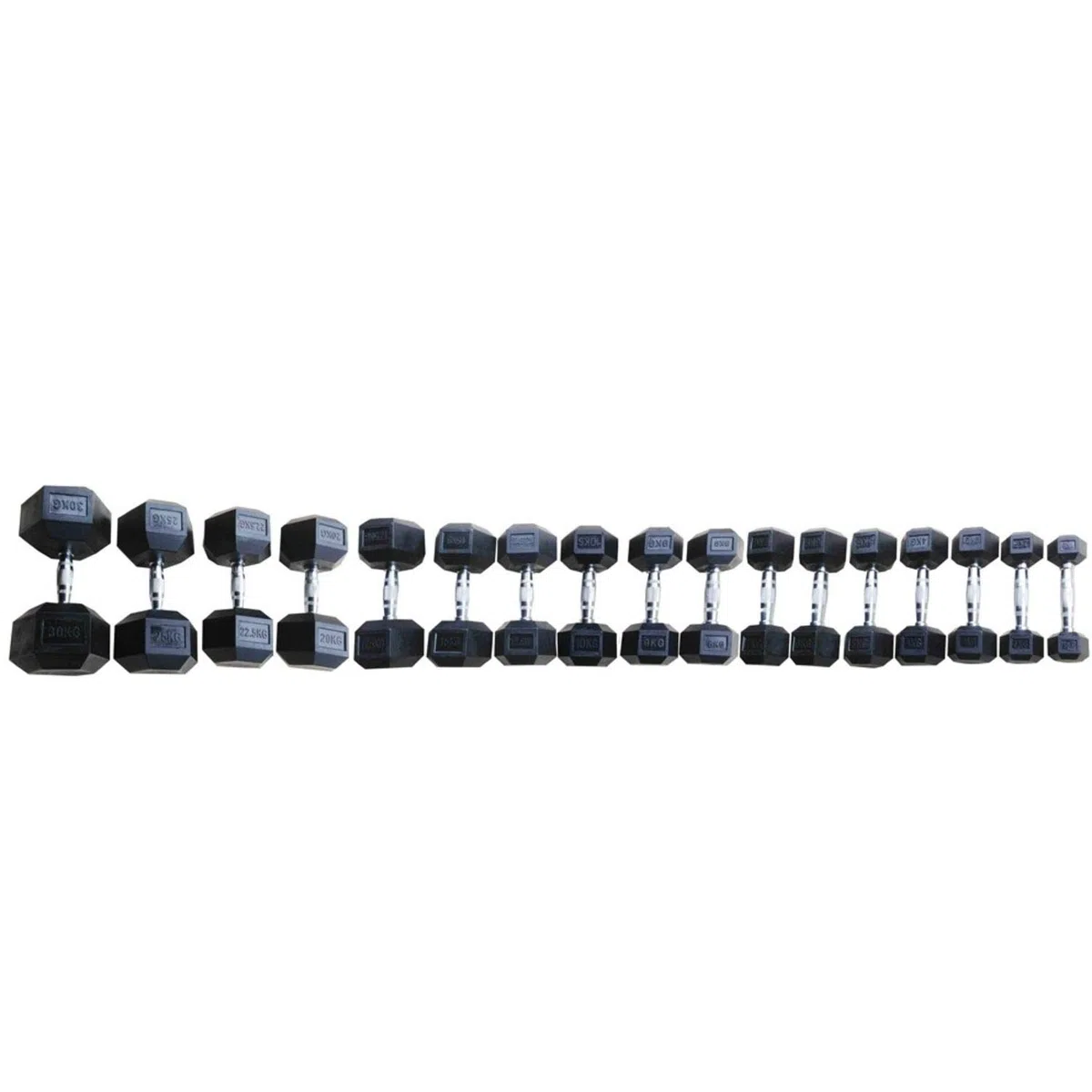 MANUBRI ESAGONALI GOMMATI 7,5Kg