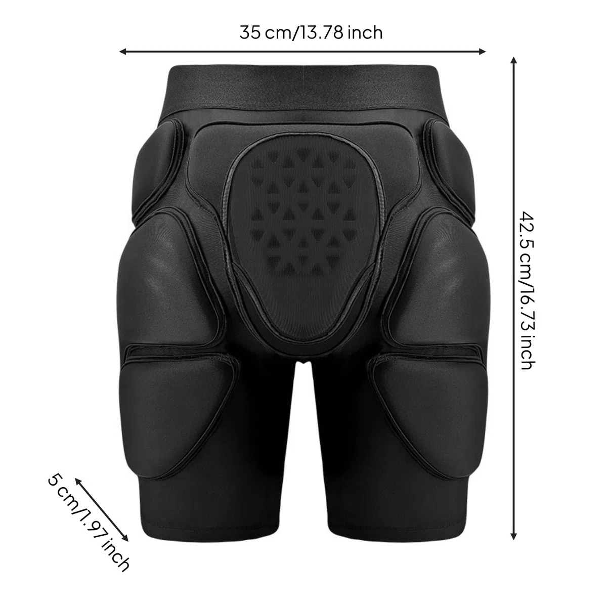 Pantaloncini Protett con Paracolpi Elastico Paraculi da Snowboard Aderente Pantaloncini con Imbottitura per Pattinatori