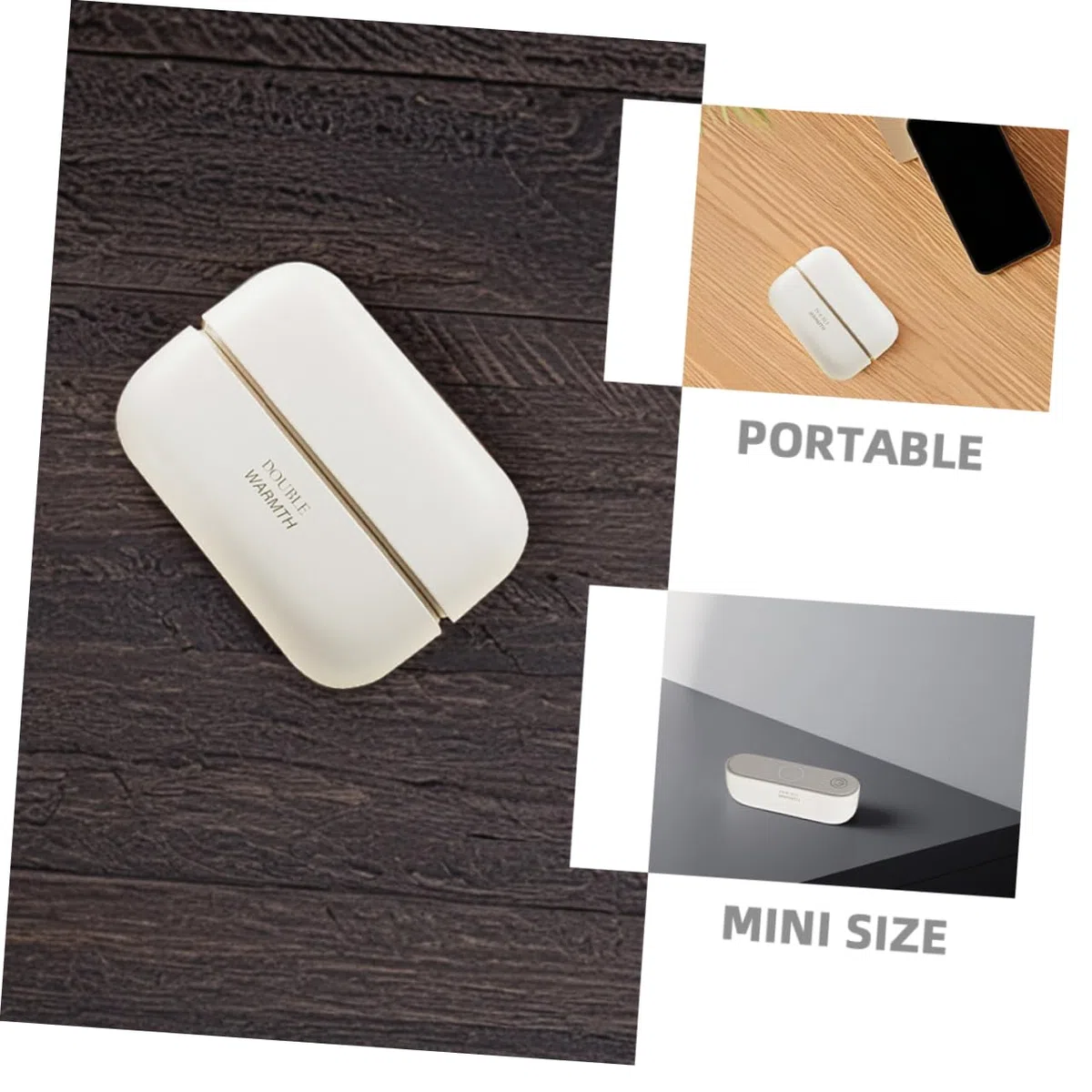FOMIYES Scaldamani Elettrico Portatile Calore Rapido Design Magnetico Ricaricabile Tramite USB per Viaggio Caccia e Attrezzatura all Aperto