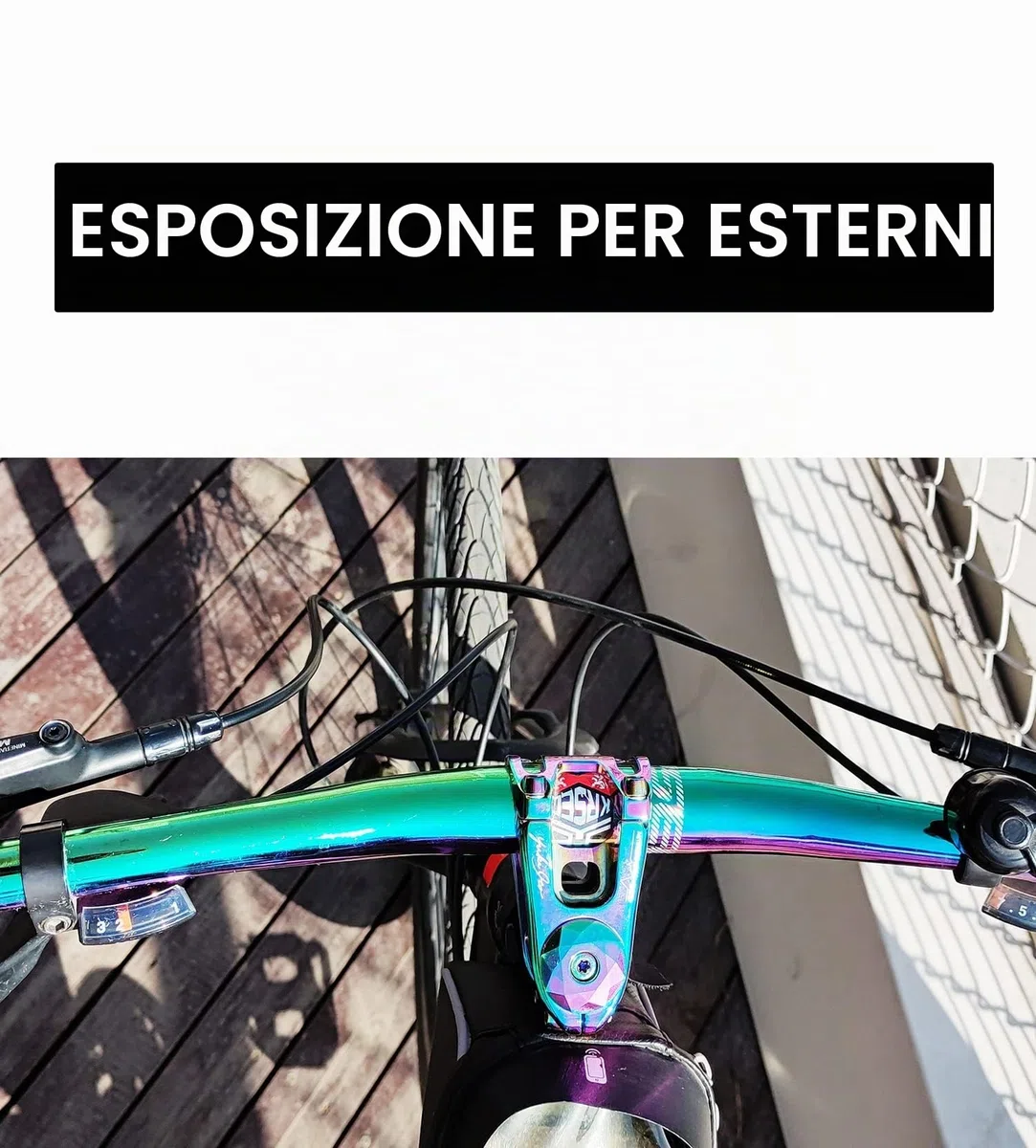 Manubrio colorato per Bicicletta MTB 31,8 mm x 780 mm AM XC DH Downhill Racing Bike Rise Rainbow Manubrio