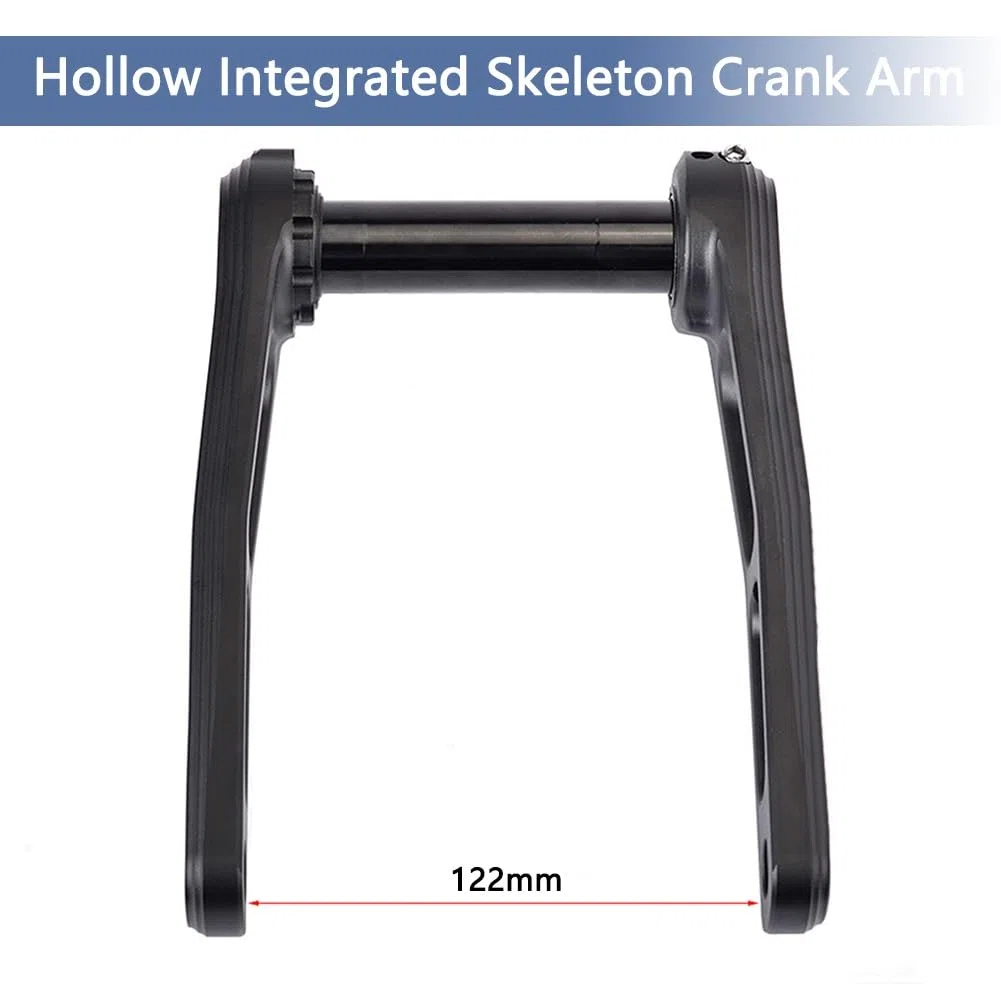 Guarnitura da 170 mm per bici da strada, guarnitura scheletrica integrata cava con movimento centrale BSA BB da 68 mm per BMX pieghevole, compatibile con 7/8/9/10/11/12 velocità, lega di alluminio.
