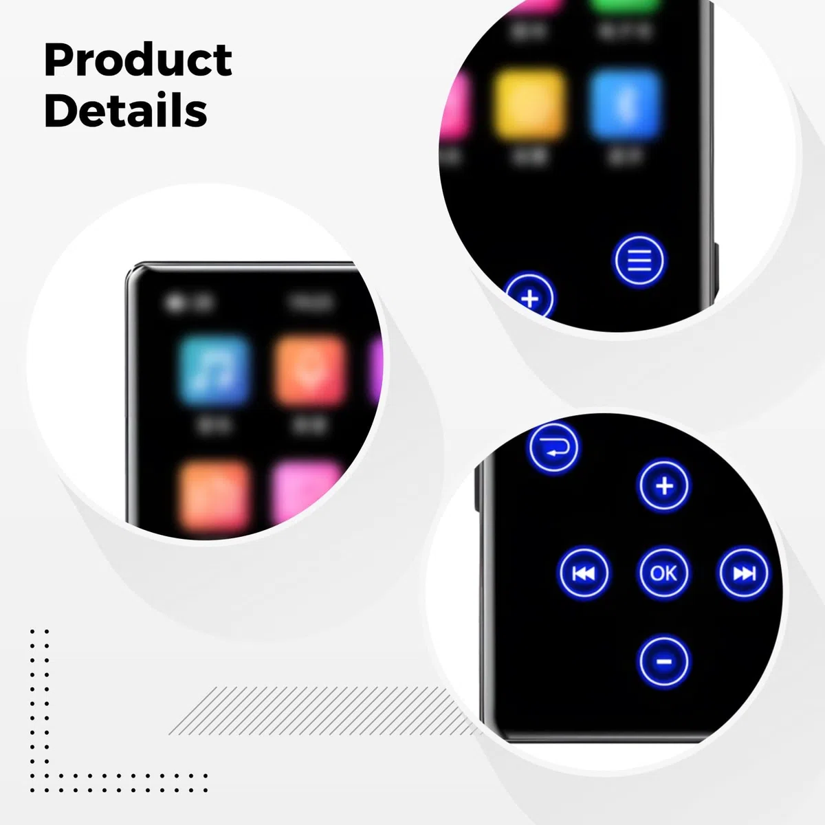 Generic Lettore MP3 con wireless e touchscreen, 32 GB nero, supporta musica senza perdite, struttura in metallo, dispositivo audio portatile per studenti