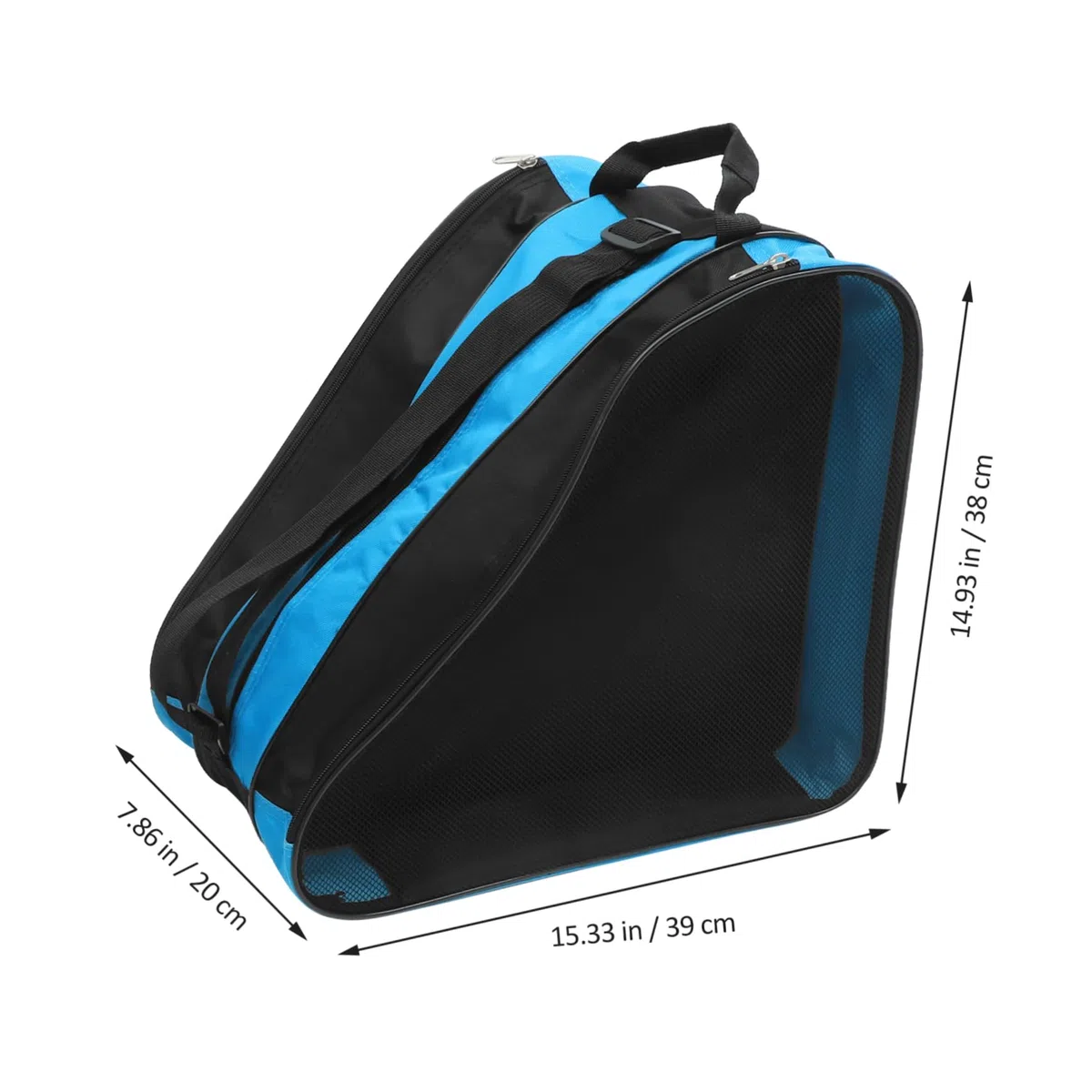 Borsa per Scarpe da Pattinaggio Cerniera Oxford Nero 2 Pezzi, Facile da Pulire, per Uso Esterno, Design Semplice e Funzionale
