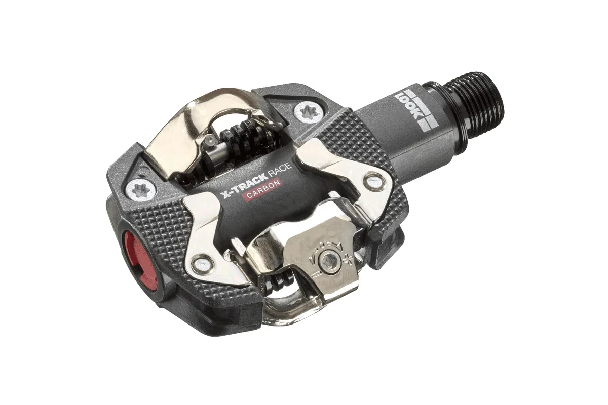 Look Cycle - Pedali MTB X-Track Race Carbon - Meccanismo Compatibile SPD - Corpo in Carbonio - ASSE in Chromoly+ - Affidabilità Estrema, Ampia Superficie d’Appoggio - Pedali Automatici MTB