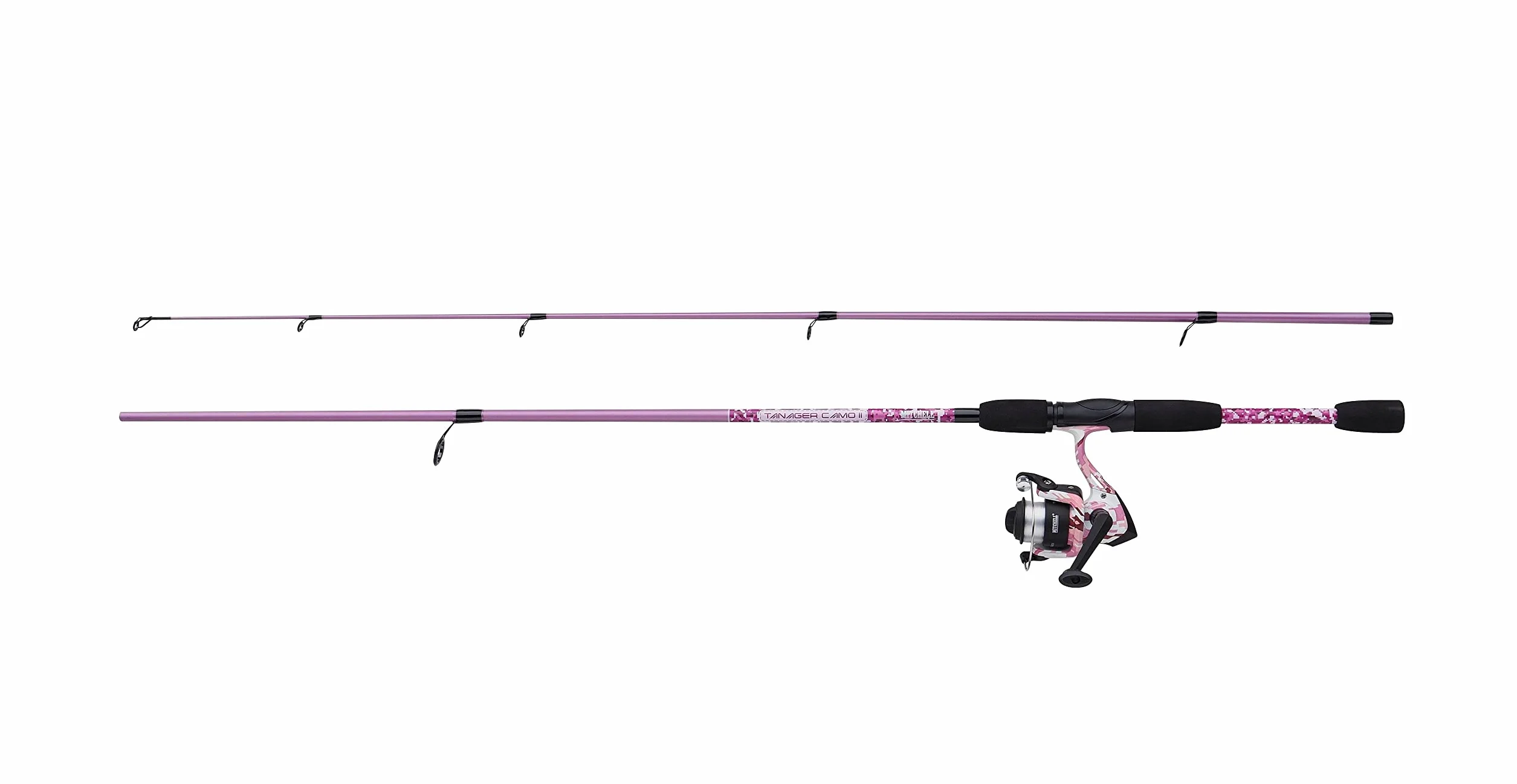 Mitchell Tanager Pink Camo II Spin Combo | Leggera canna da spinning e mulinello per donne e giovani pescatori | Setup d'acqua dolce per trote, persici, lucci | Resistente | Opzioni multiple