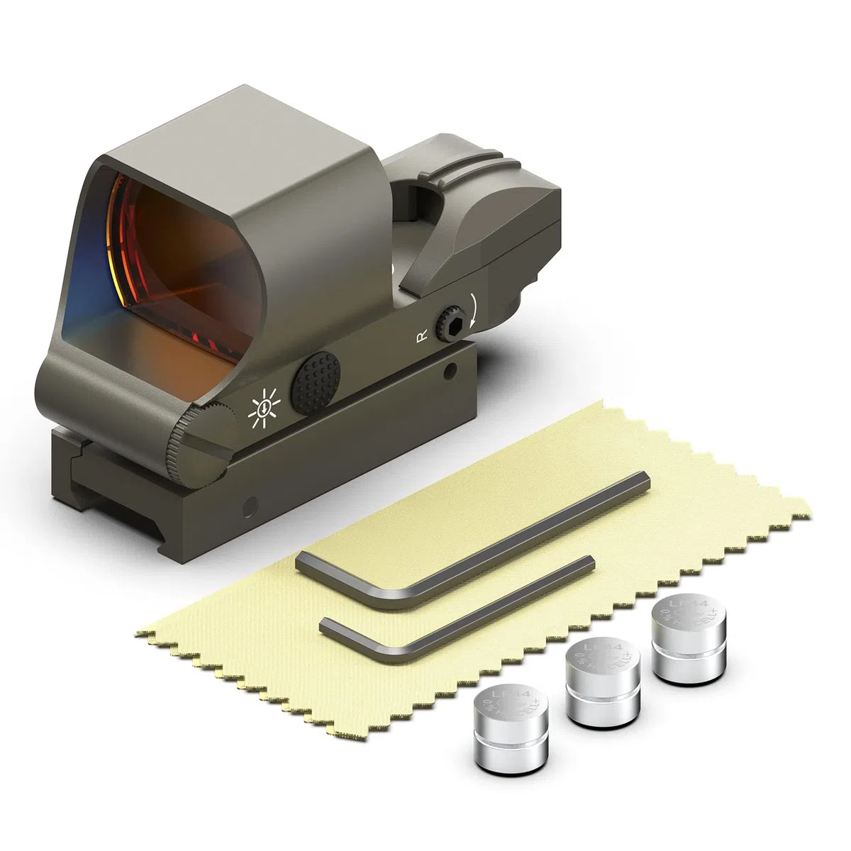 Feyachi RS-30 Mirino Softair, Red Dot Softair Ottica Riflescopi 4 reticoli 5 Impostazioni di Luminosità Tattico Mirino Accessori per 20mm/22mm Weaver/Picatinny Rail