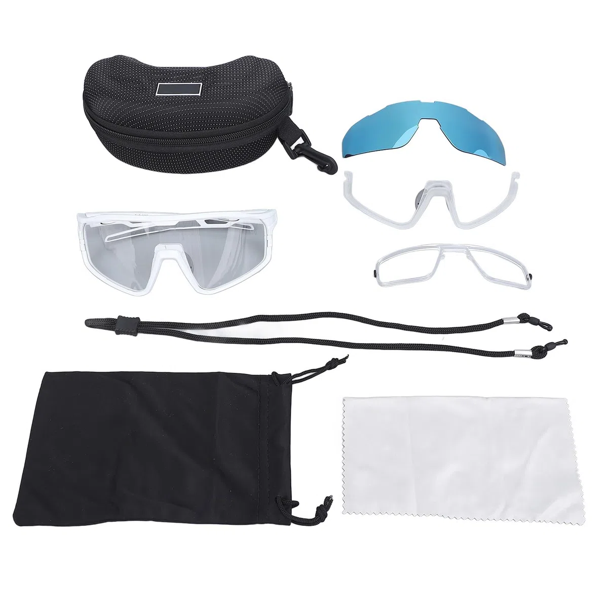 RiToEasysports Occhiali da Sole Sportivi Polarizzati, Occhiali da Ciclismo a Prova di con Telaio Miope per Le Lenti Intercambiabili per la Pesca da Corsa