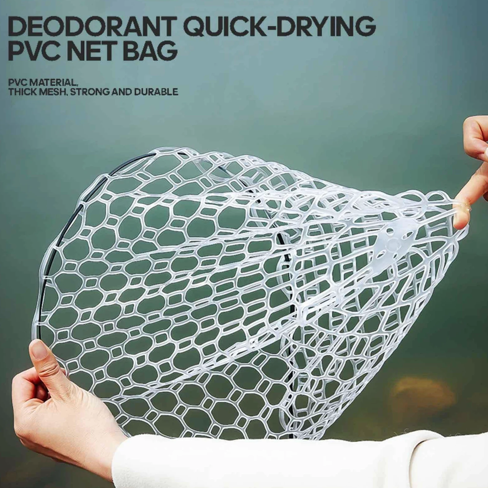 Rete da pesca pieghevole con manico per laghetto | Design portatile Live Caught Organizer Mesh per pesce gatto Fly piscine stagni spiaggia basso