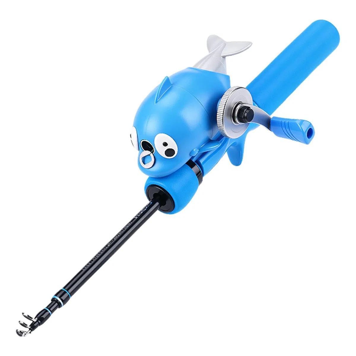Canna da pesca per bambini, motivo canna da pesca telescopica, portatile, con mulinello e mulinello, adatta per fiumi, laghi, ruscelli, riserbatoi, bambini, adolescenti e ragazze