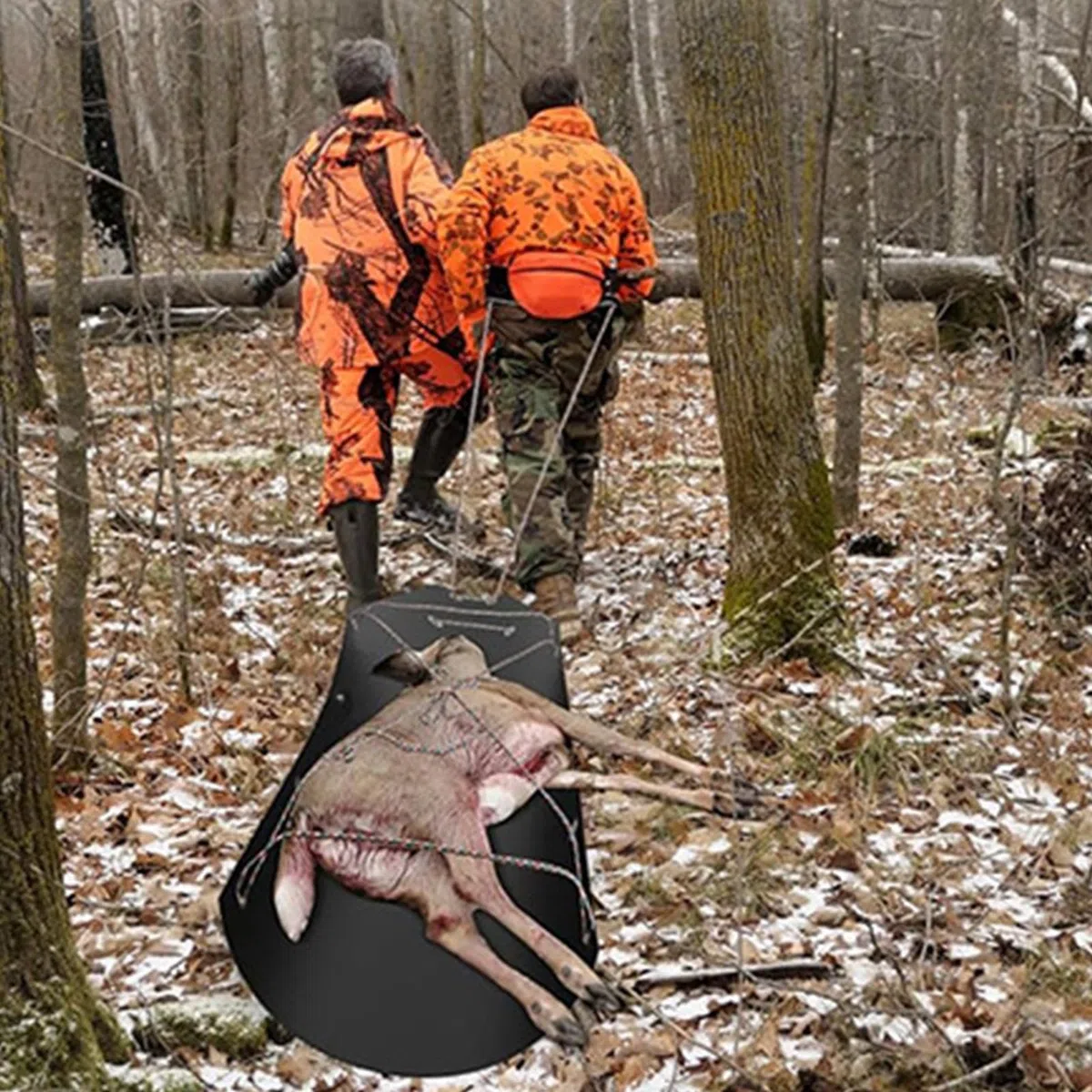 Deer Drag Sled portatile multiuso robusto scivola stabilmente | Gioco Slitta per Deer Caccia Strumento Carrier Alce Carrier Utility Trasporto Esterno per Legna da ardere Rimorchio Giardino