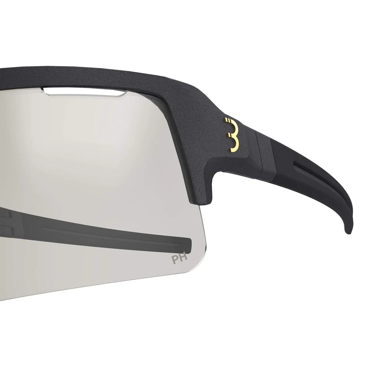 BBB Cycling Occhiali Con Lenti Fotocromatiche Semi Piatte Infrangibili Occhiali Da Sole Uv Con Montatura Sportiva Protezione Per La Guida In Bicicletta Unisex Nero Opaco Fuse PH BSG-65PH