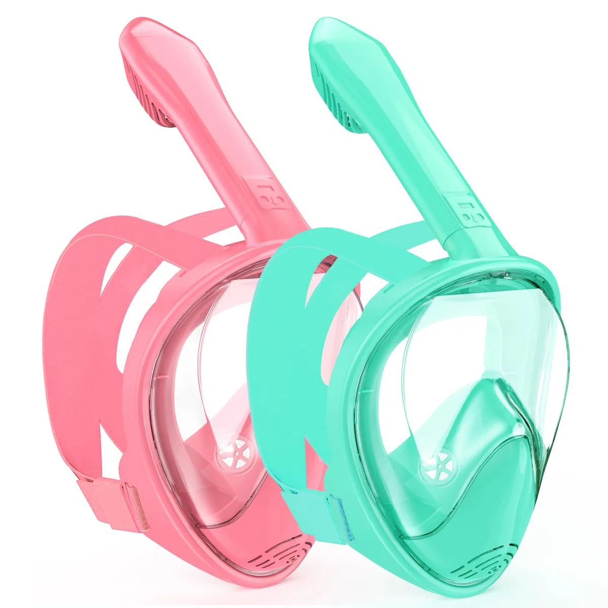 Maschera da snorkeling per bambini da 2 a 14 anni, con supporto per fotocamera, vista panoramica a 180 gradi, set anti-appannamento e anti-perdite
