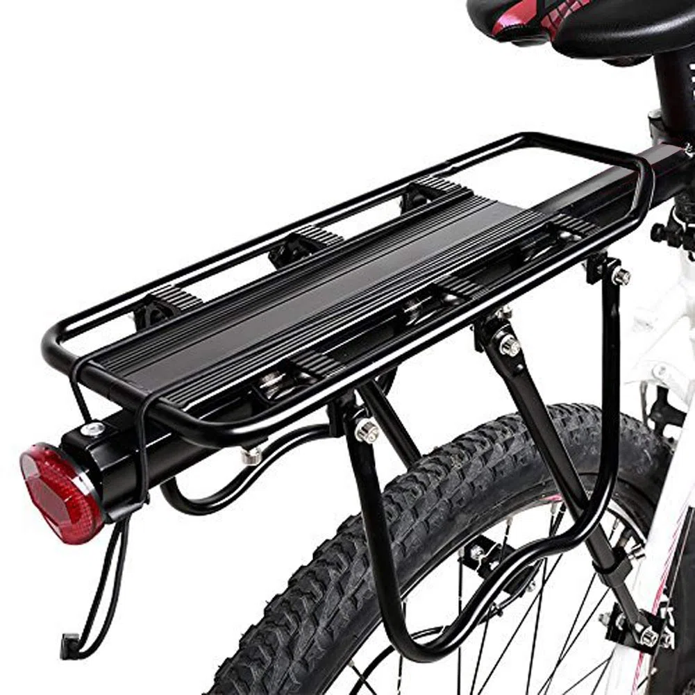 MAIKEHIGH Universale Regolabile Porta Posteriore per Bicicletta Portapacchi Bicicletta Accessori apparecchiature in Bicicletta Supporto footstock Carrier Rack con riflettore