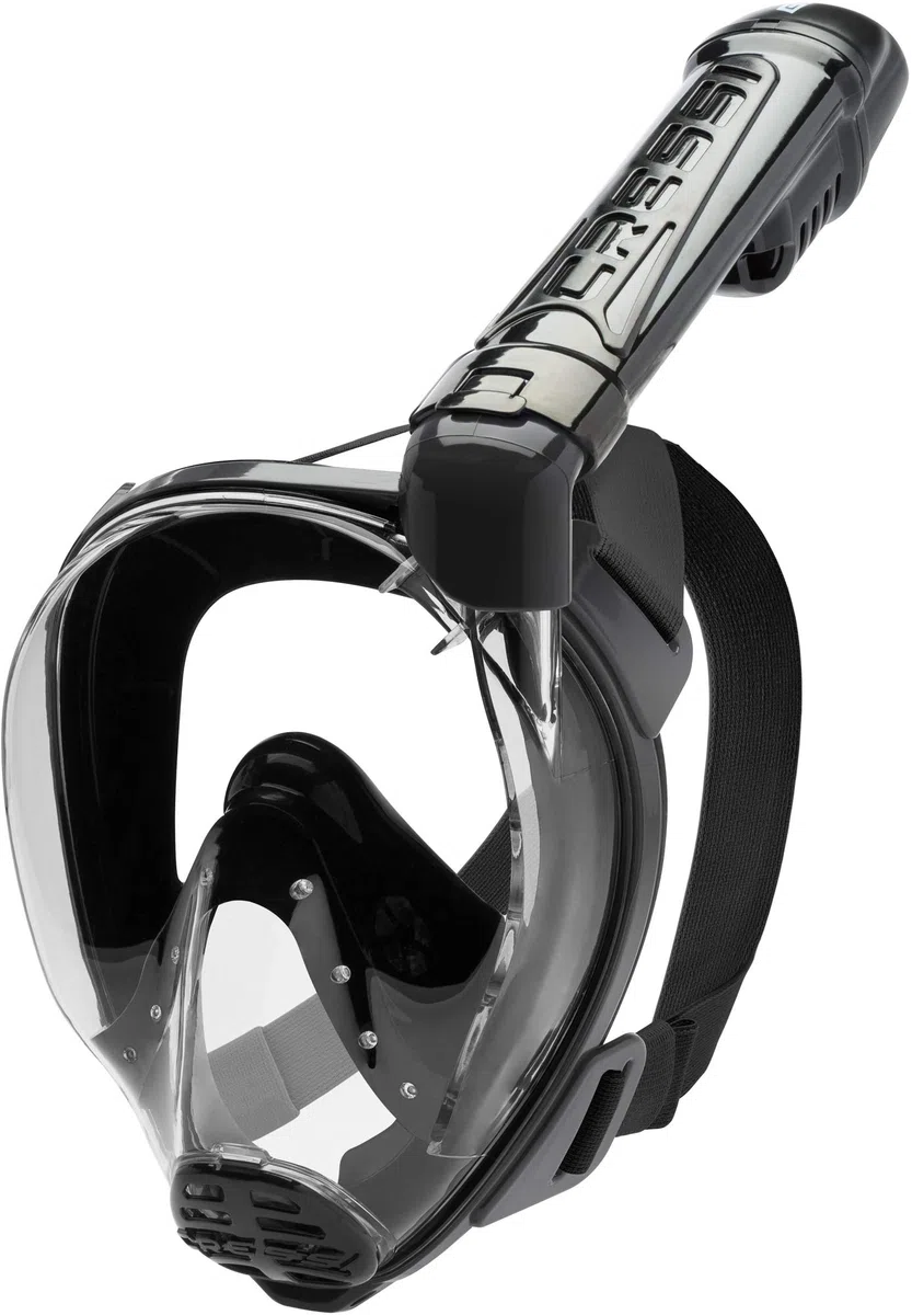 CRESSI Baron Full Face Mask - Maschera Integrale Antiappannamento con Valvola di Scarico e Snorkel Dry