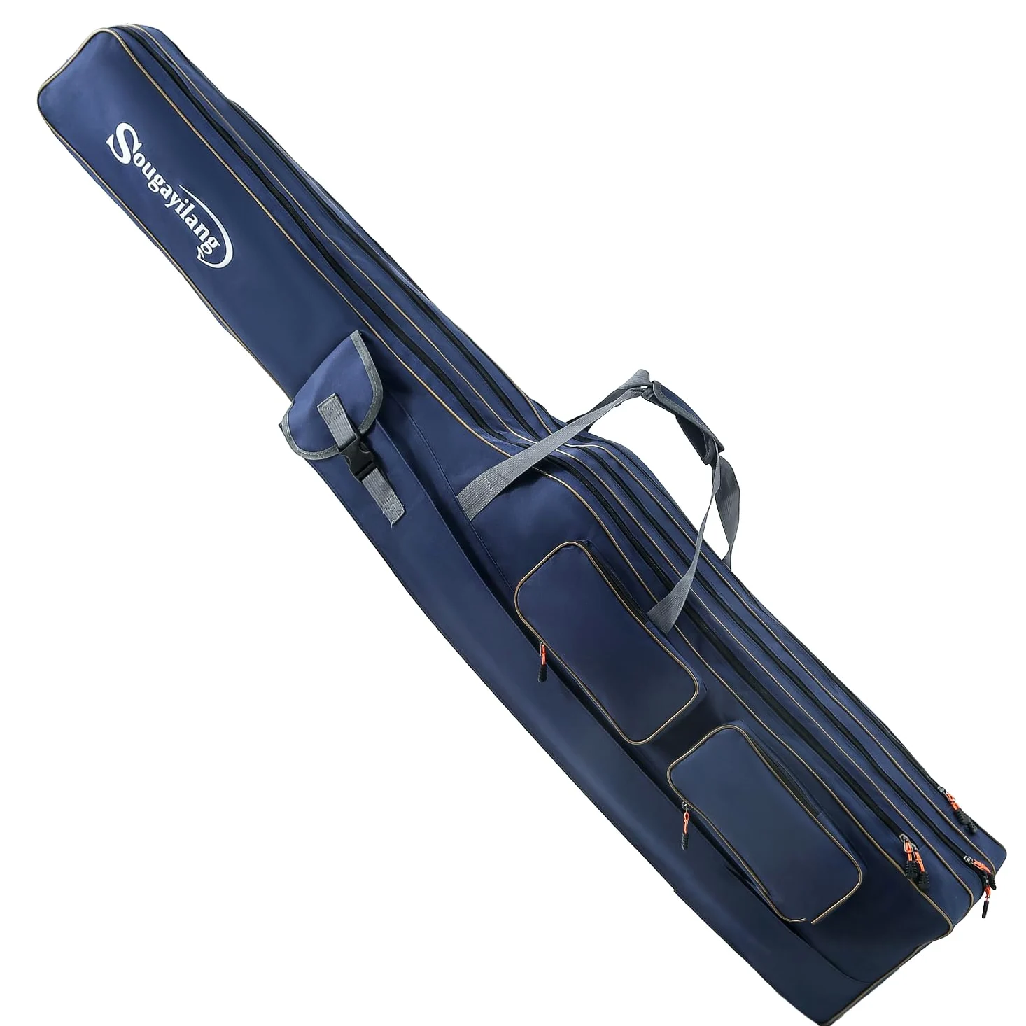 Sougayilang Borsa Porta Canne da Pesca Pieghevole - 3 Strati di Grande Capacità per Attrezzatura da Pesca - 135/165cm, 165 cm, Pratico