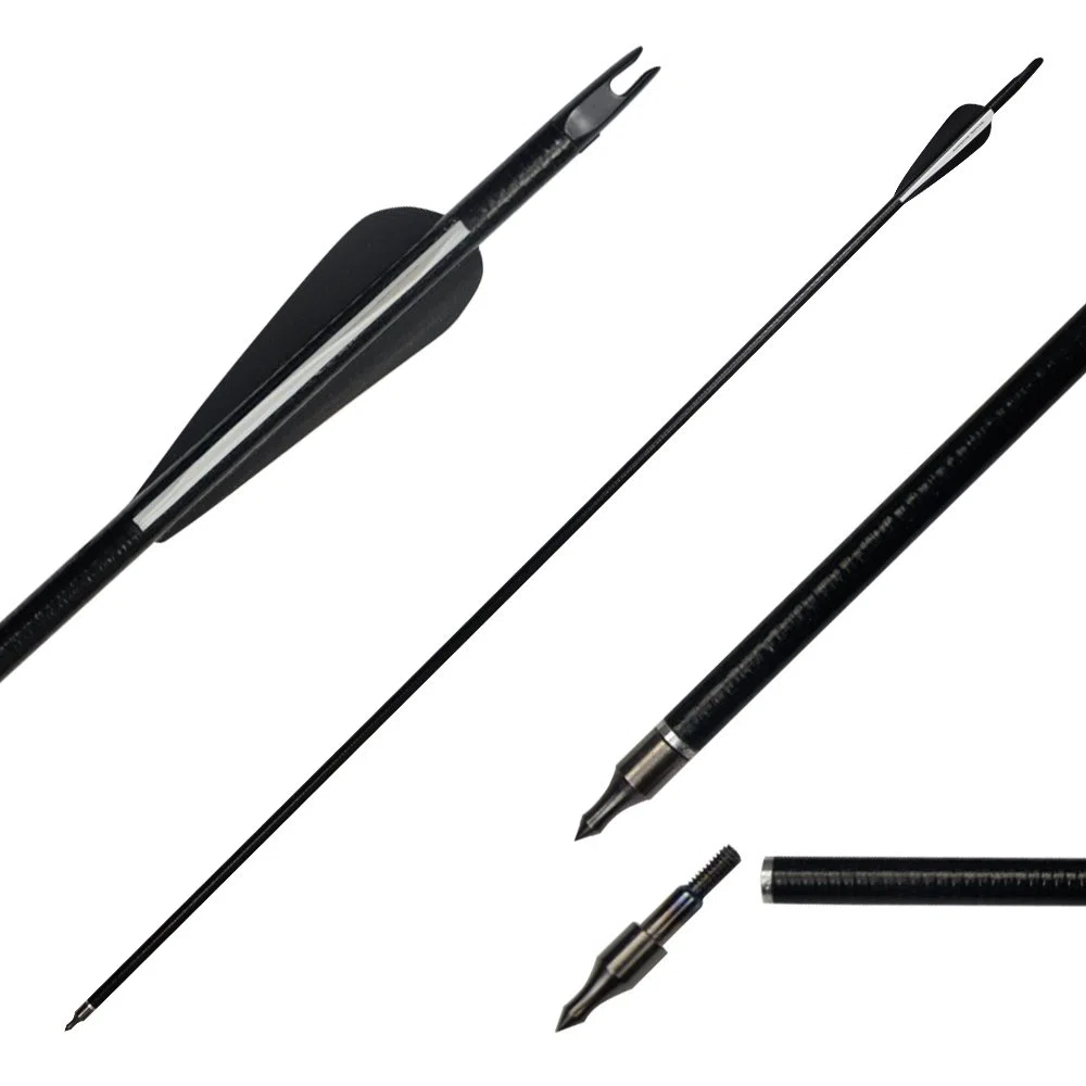 3Z Archery 12 Pacco 31 Pollici Frecce per cacciavite di Ricambio in vetroresina per Caccia con L'Arco da tiro per 20-55lbs Arco Compound e ricurvo