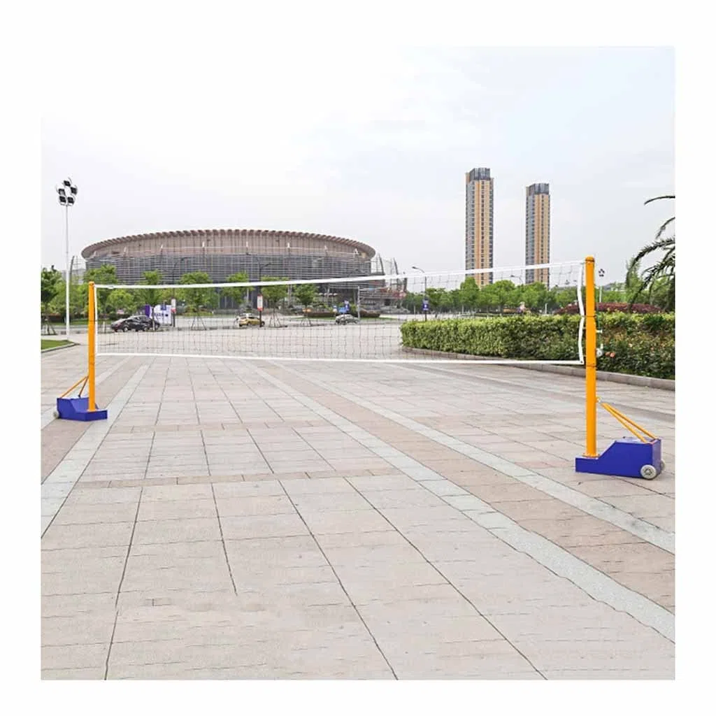 Pali da pallavolo 3 in 1 con Rete per Esterni, Pali da pallavolo/Badminton/Tennis per Adulti e Giovani, Altezza Regolabile (Colore: Stile 8, Dimensioni: 3,5-8 Piedi)