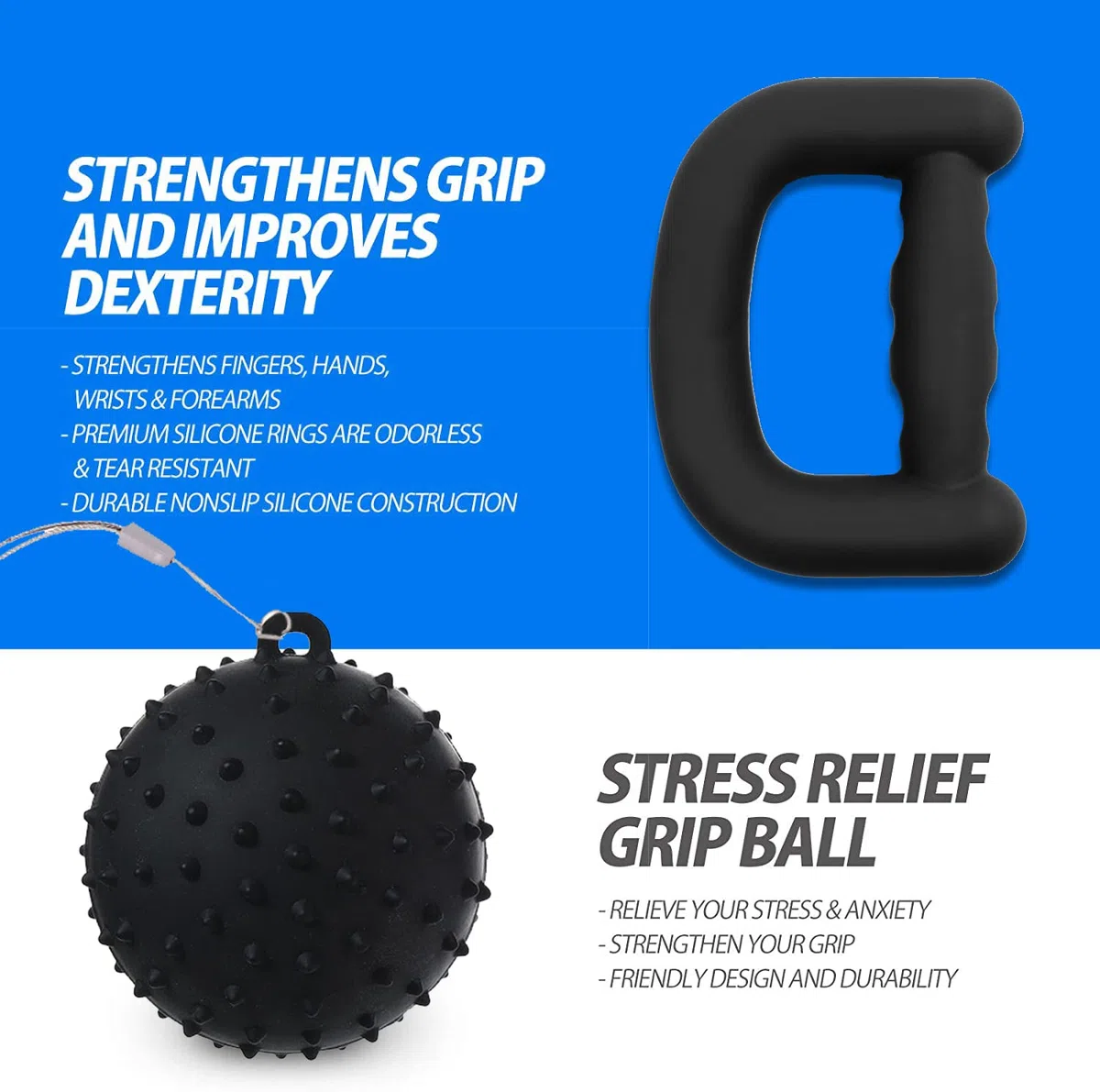 Allenamento avambraccio, allenamento mani kit per allenare le dita, pinza per la mano con contatore, attrezzo per esercizi per le dita, palla da polso, wrist ball antistress per il recupero gli atleti