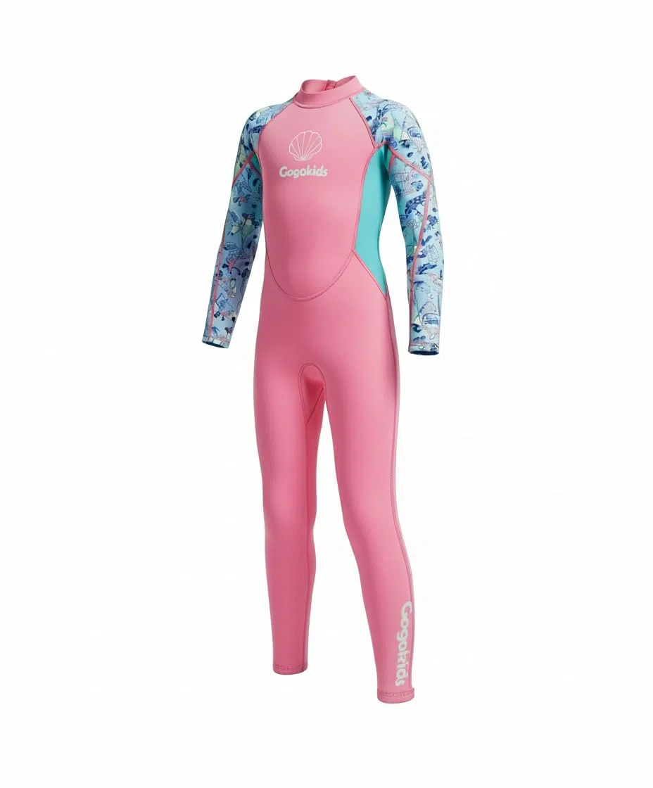 Gogokids Mute Umide per Ragazze - 2.5mm Neoprene Mute da Immersione Termica Costumi da Bagno Intero Protezione Solare UV 50+