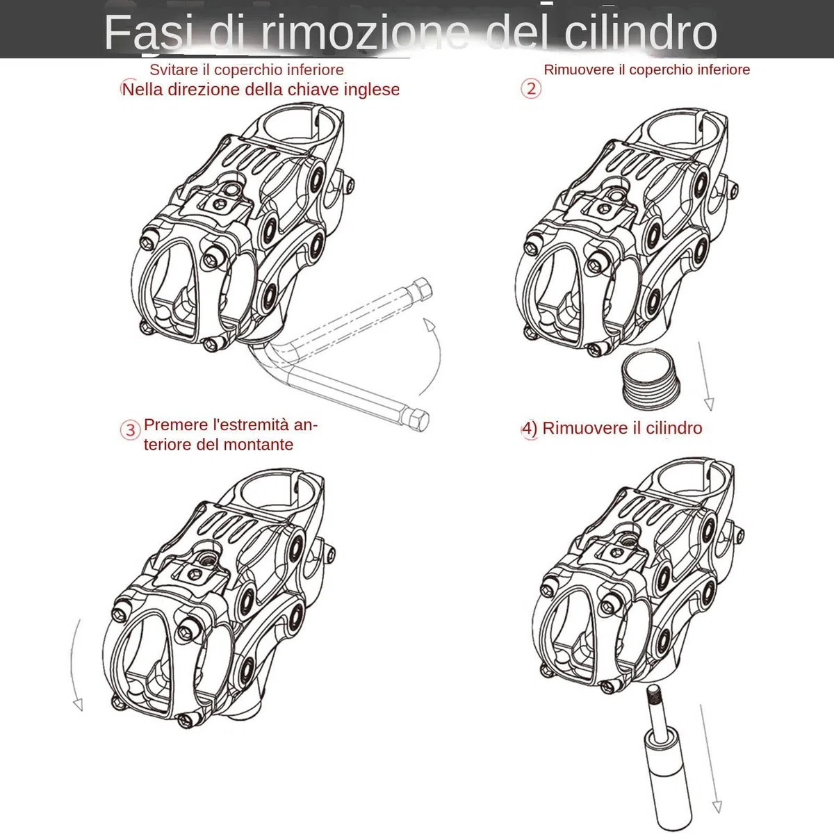 Generico Attacco Manubrio per Bici Attacco Ammortizzatore Ergonomico | Supporto Peso Bilanciato E Impugnatura Ergonomica Per Percorsi Sterrati Adatto A Ciclisti E Famiglie