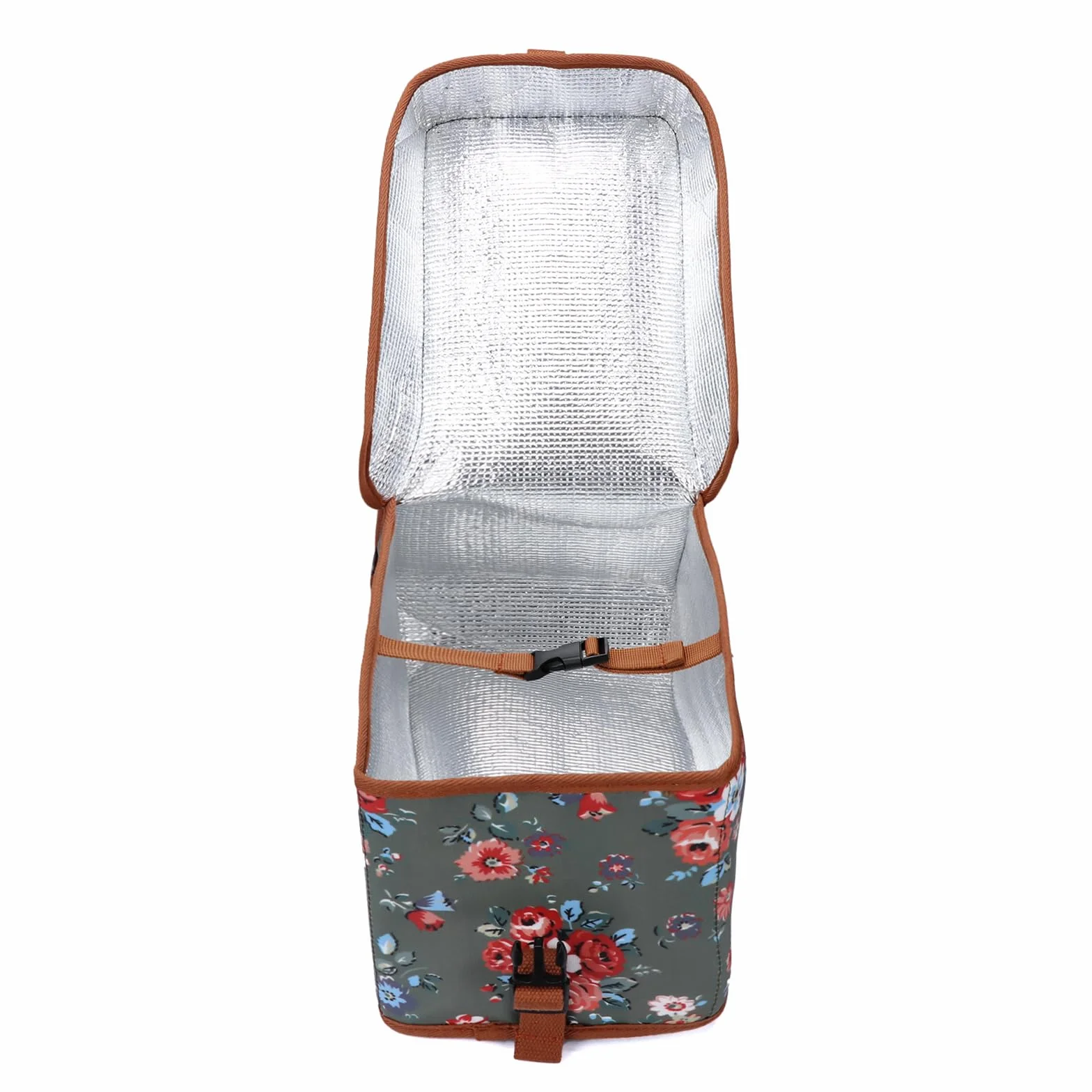 Impermeabile Tela Bicicletta Pannier Bike Portapacchi Posteriore Isolato Tronco Cooler Bag Takeaway Food Delivery Caso Fiore Verde
