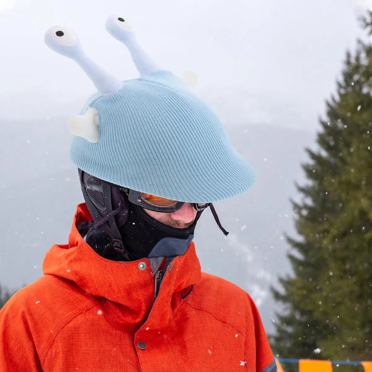 VICASKY 2 Pezzi Copricasco da Sci e Moto in Maglia con Tentacoli Cartone Animato, Set Elasticizzato, Protezione Invernale Antivento, Compatibile la Maggior Parte dei Caschi Sportivi