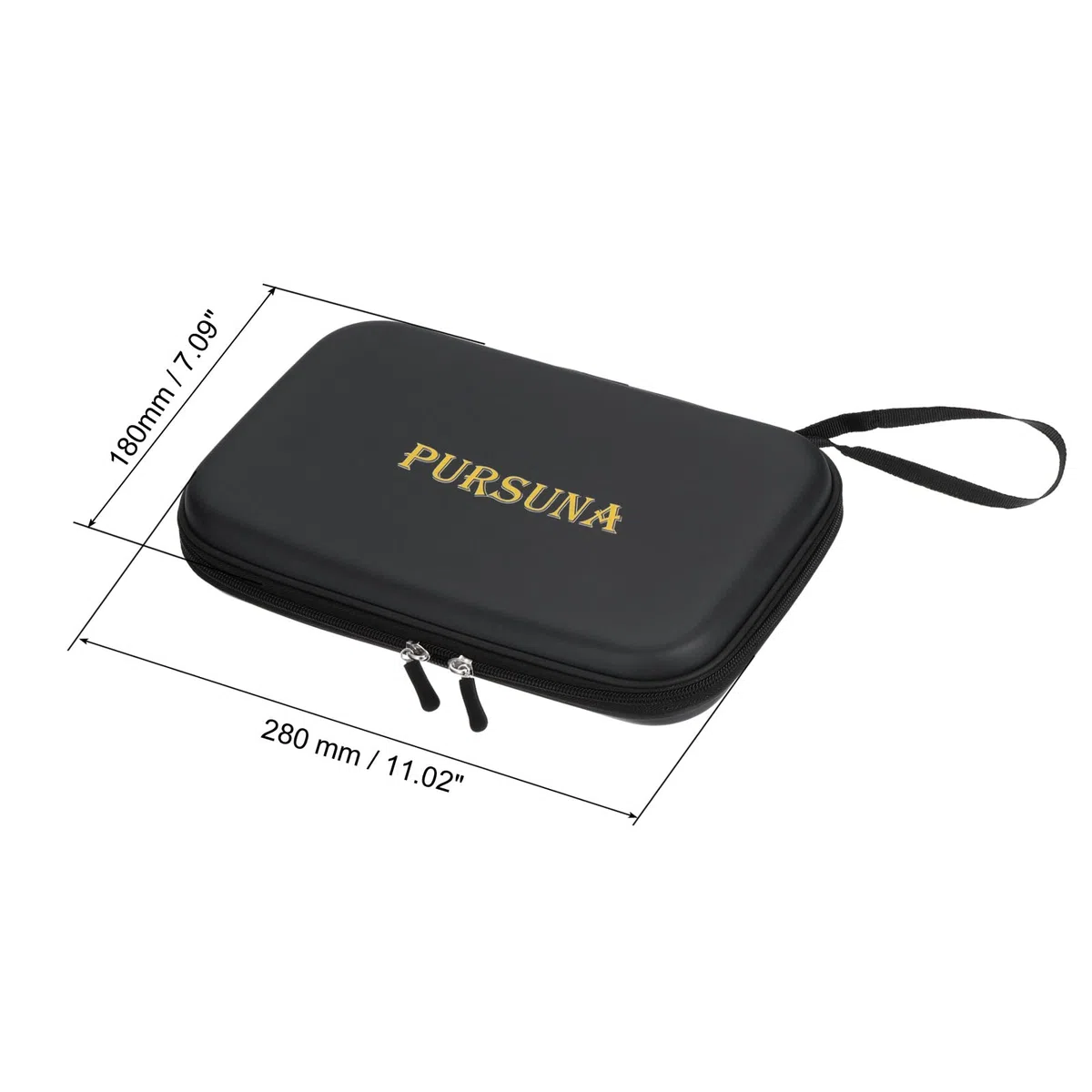 PATIKIL Tavolo Tennis Racchetta Custodia, Ping Pong Paddle Custodia Dura Copertura Contenitore Borsa Quadrata per Sport Accessori, Nero