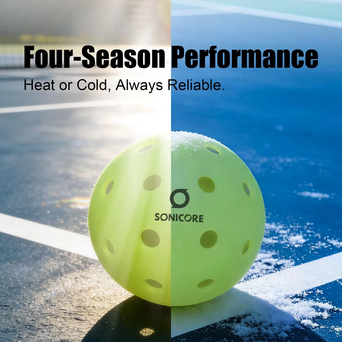 SONICORE Palline da pickleball da esterno di alta qualità, confezione da 12, estrema durata, conformi agli standard USAPA