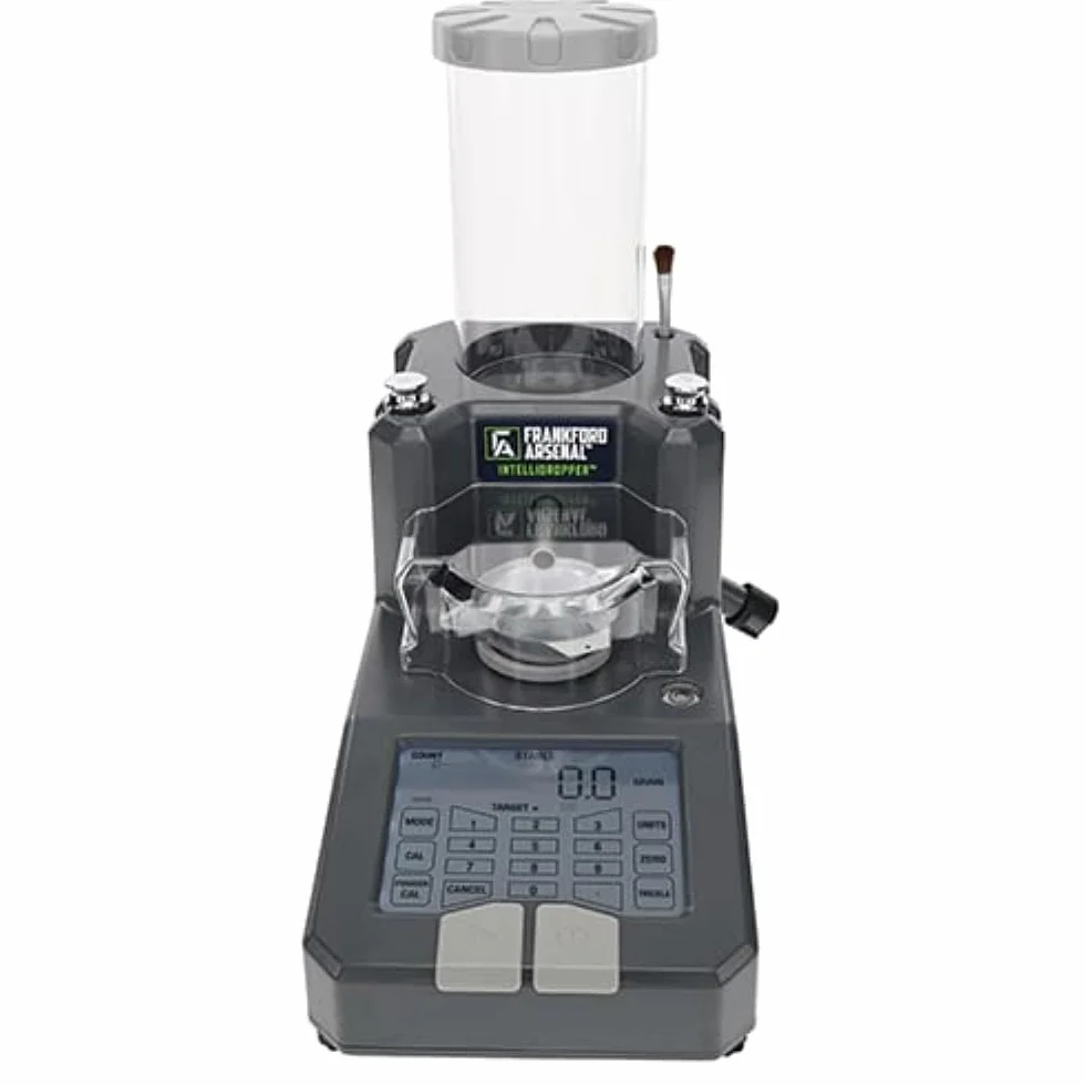 Frankford Arsenal Intellidropper Misuratore elettronico per la misurazione della polvere, con display LCD e app di ricarica gratuita per iPhone, Windows e Google, grigio