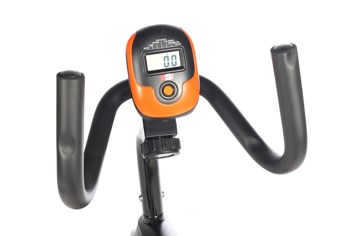 XS Sports B400R - Cyclette reclinata per riabilitazione, 8 livelli di resistenza magnetica, con monitor LCD, sensori di impulsi con maniglia, sedile regolabile