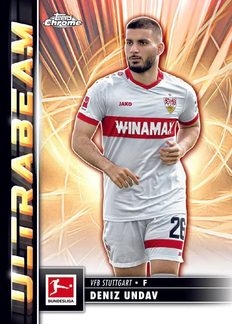 Topps Chrome Bundesliga Season 2024/25 - Confezione da 7 confezioni per scatola, 4 carte per confezione