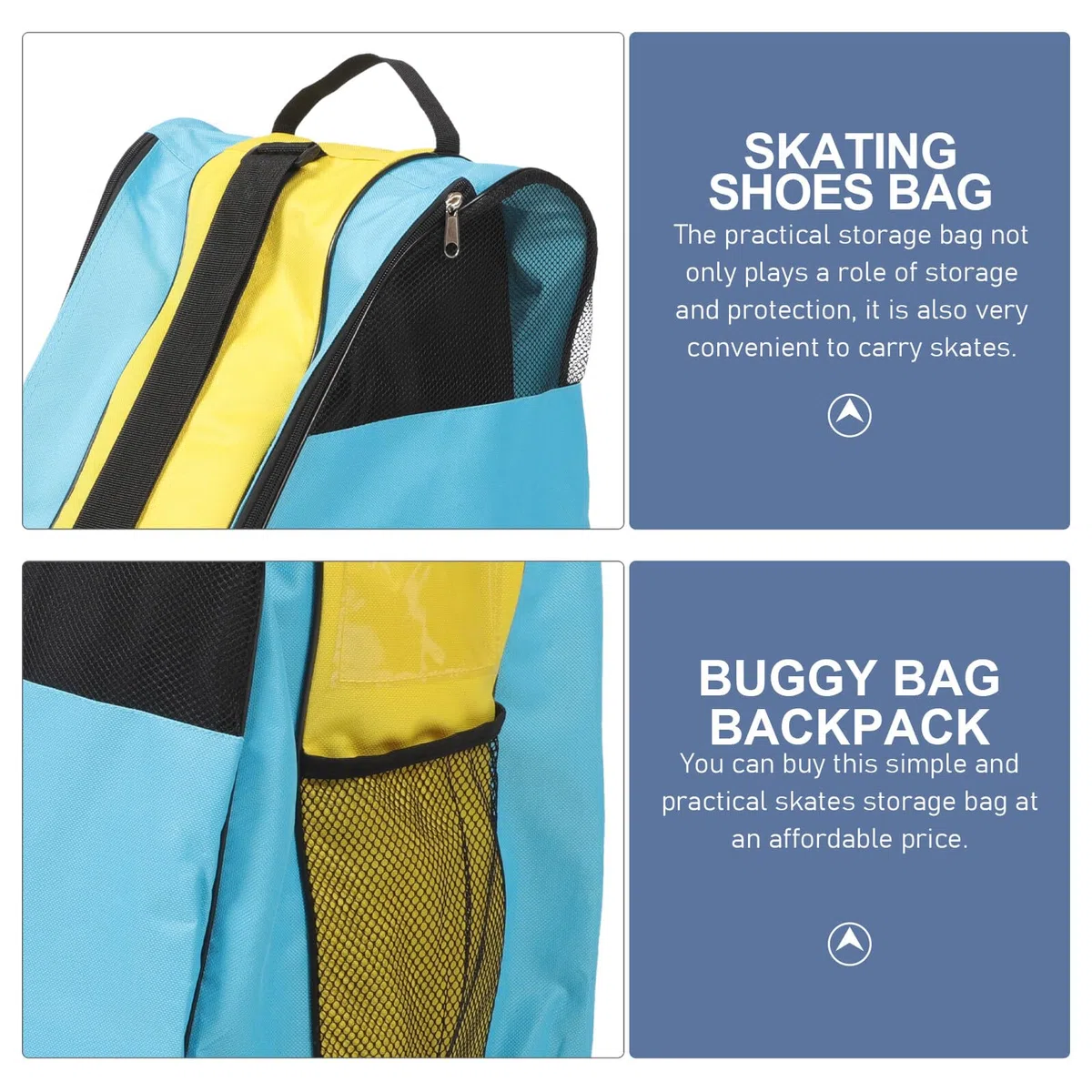 Borsa per Pattini Rotelle Resistente e Comoda con Design Multi Adulti Borsa Portatile per Scarpe da Pattinaggio su Ghiaccio e Roller Skates Facile da Pulire e Riutilizzabile