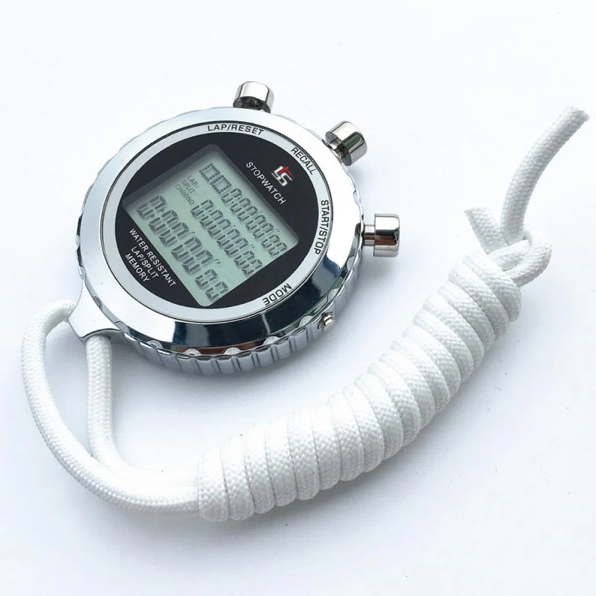 Cronometro Digitale Professionale Lcd a 3 Righe 120 Tracce | Acciaio Inossidabile, Timer Impostabile e Funzioni Data Completa, Formato Portatile con Cinghia