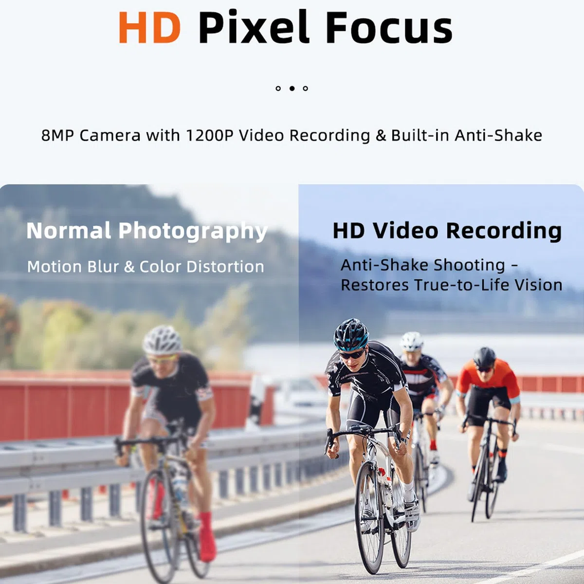 Tonysa Occhiali da Ciclismo Intelligenti con Intelligenza Artificiale 4K, Fotocamera HD da 8 MP, Bluetooth, Controllo Vocale e Stabilizzazione EIS, Ideali per Sci, Ciclismo Ed (Bianco Blu)