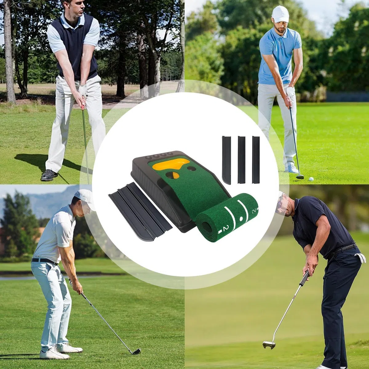 Tappeto Putting Green per Interni | Tappeto green per allenamento di colpi da golf,Tappetino Allenamento Golfista - per Uso in Giardino, Esterno, Prato, Interni, Casa, Palestra Domestica
