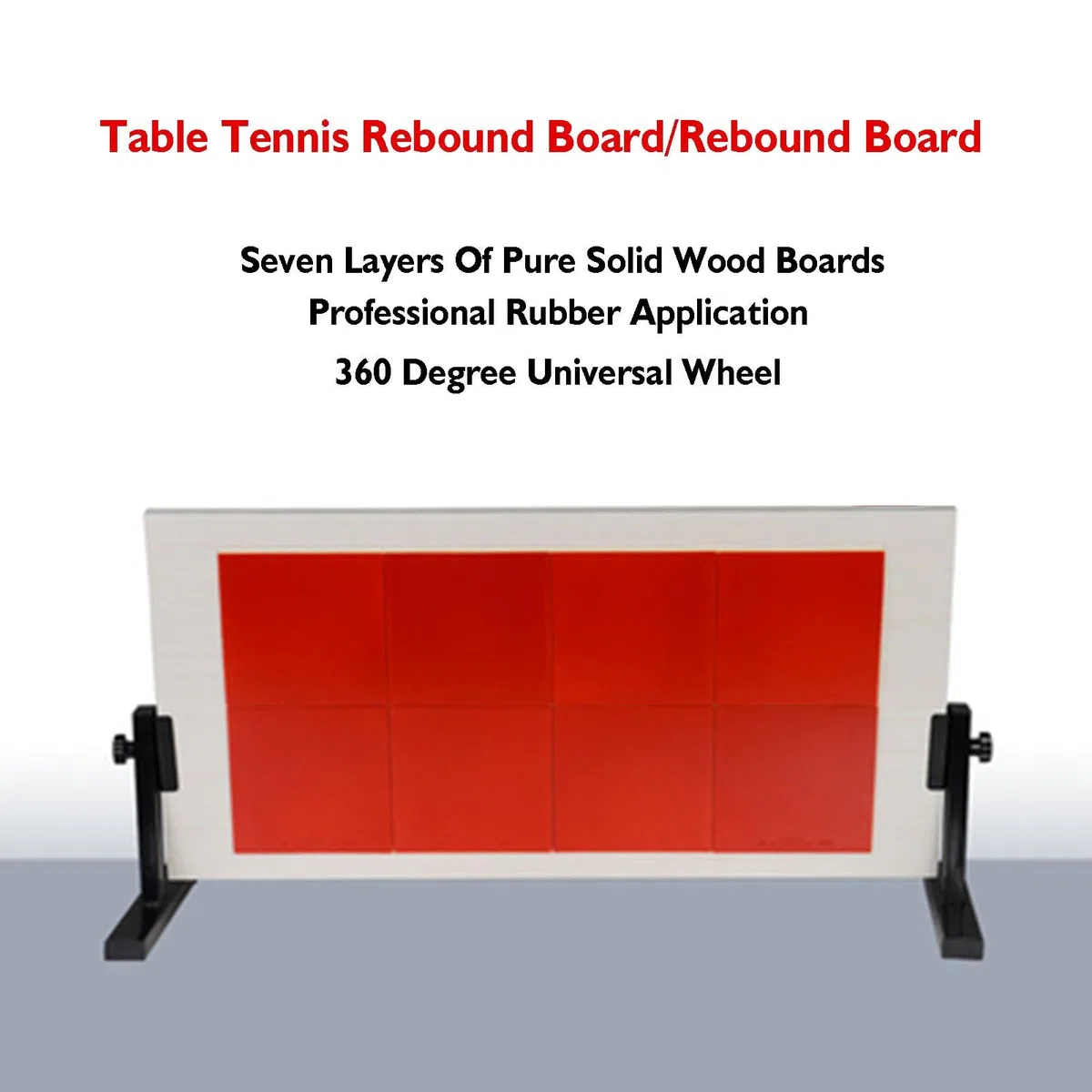 Tavola di Ritorno da Ping Pong, con Altezza Regolabile, Attrezzatura per Allenamento autonomo per Palestra Domestica, Studio della comunità (8 gomme Rosse)
