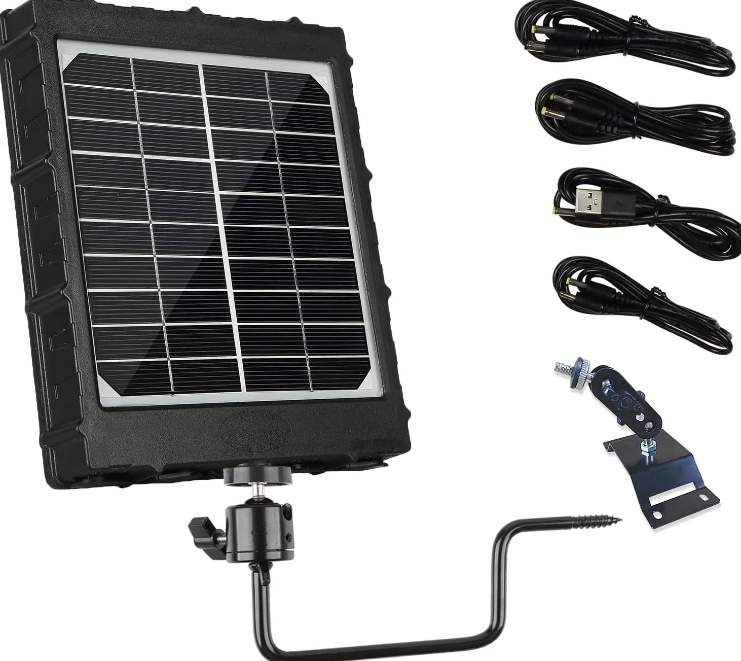 Pannelli Solari della Macchina Fotografica di Caccia 3W 8000mAh 12V/1.2A, 9V/1.6A, 6V/2.4A uscita 5V ingresso IP66 Impermeabile Portatile all'aperto Ricaricabile Alimentatore Solare