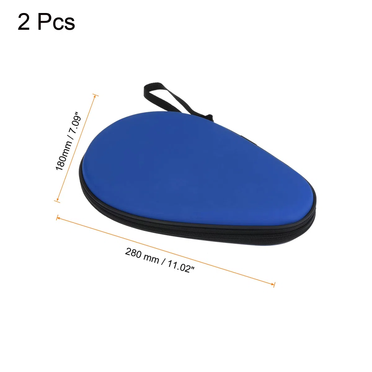 PATIKIL Tavolo Tennis Racchetta Custodia, 2pz Ping Pong Paddle Custodia Dura Copertura Contenitore Borsa Zucca Forma per Sport Accessori, Blu