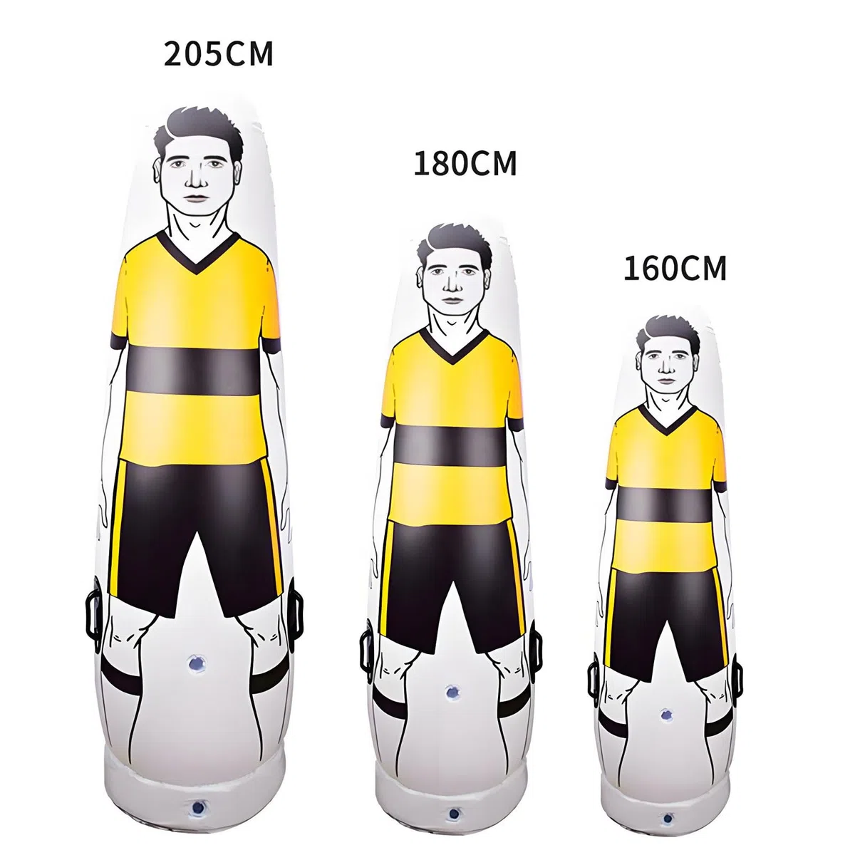 1.6m /1.75m /1.8 m /2.05m Figli Adulti Gonfiabile da Calcio Portiere Tumbler Air Calcio Training manichino