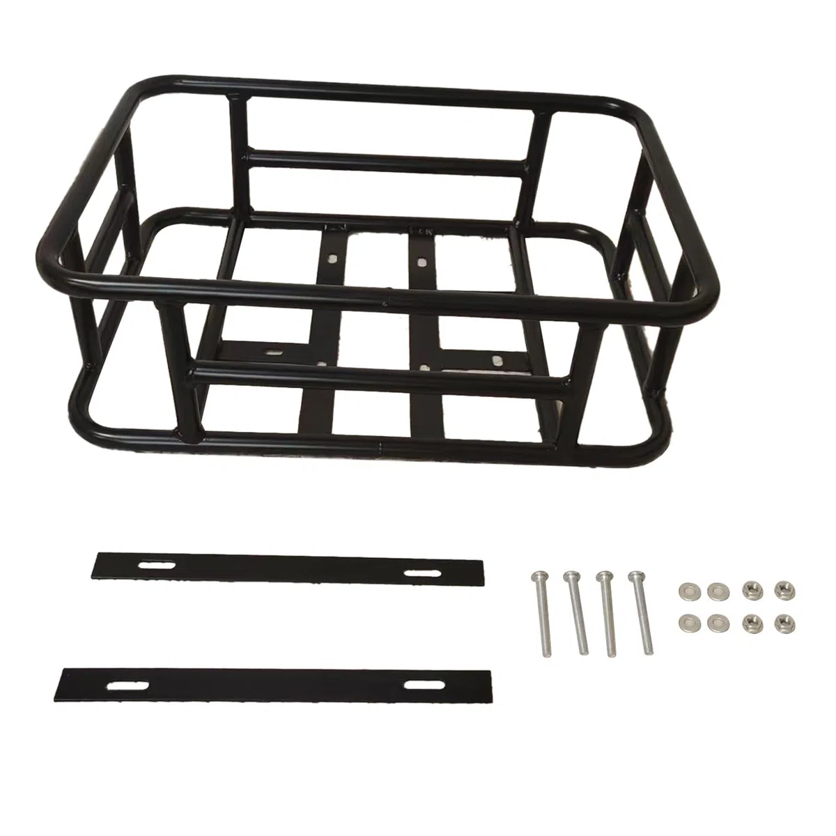 Headerbs Cestino Posteriore per Bici Elettrica Cestino Portabici Posteriore in Ferro 46 X 32 X 15 Cm Grande capacità Facile Installazione per Consegne Pendolarismo Corse di Spesa e Uso Quotidiano