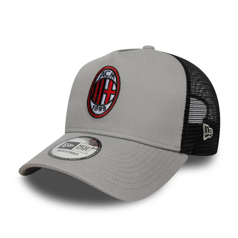 New Era Berretto 9FORTY A-Frame Trucker AC Milan Patch Grigio