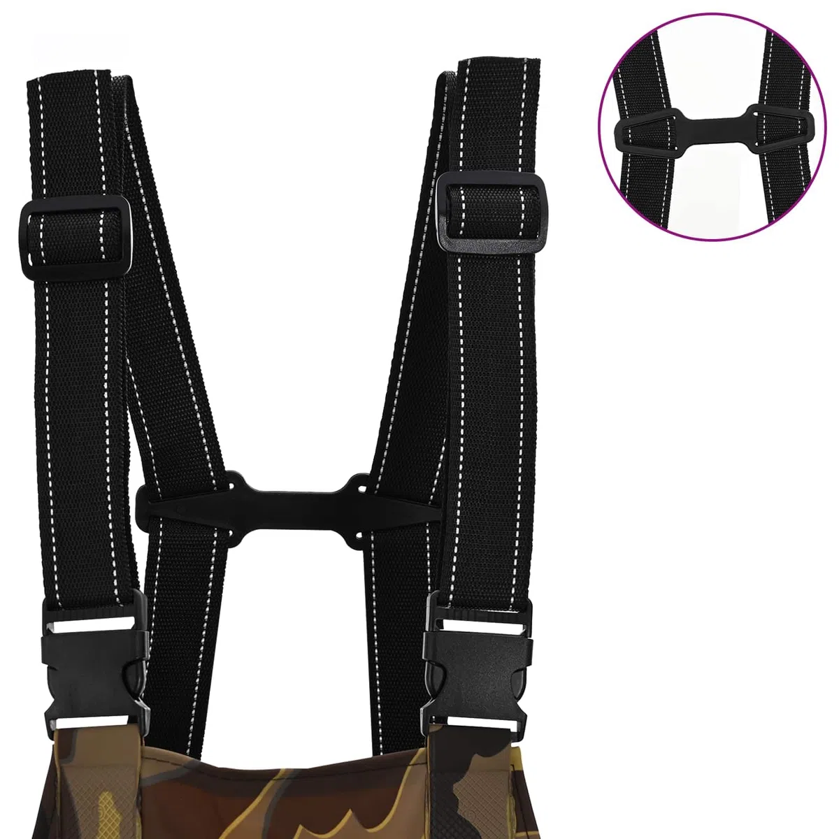 Salopette con stivali in poliestere rivestito in PVC, taglia 41, per pesca, caccia, pulizia dello stagno, impermeabili, con bretelle regolabili e stivali in gomma antiscivolo, per attività