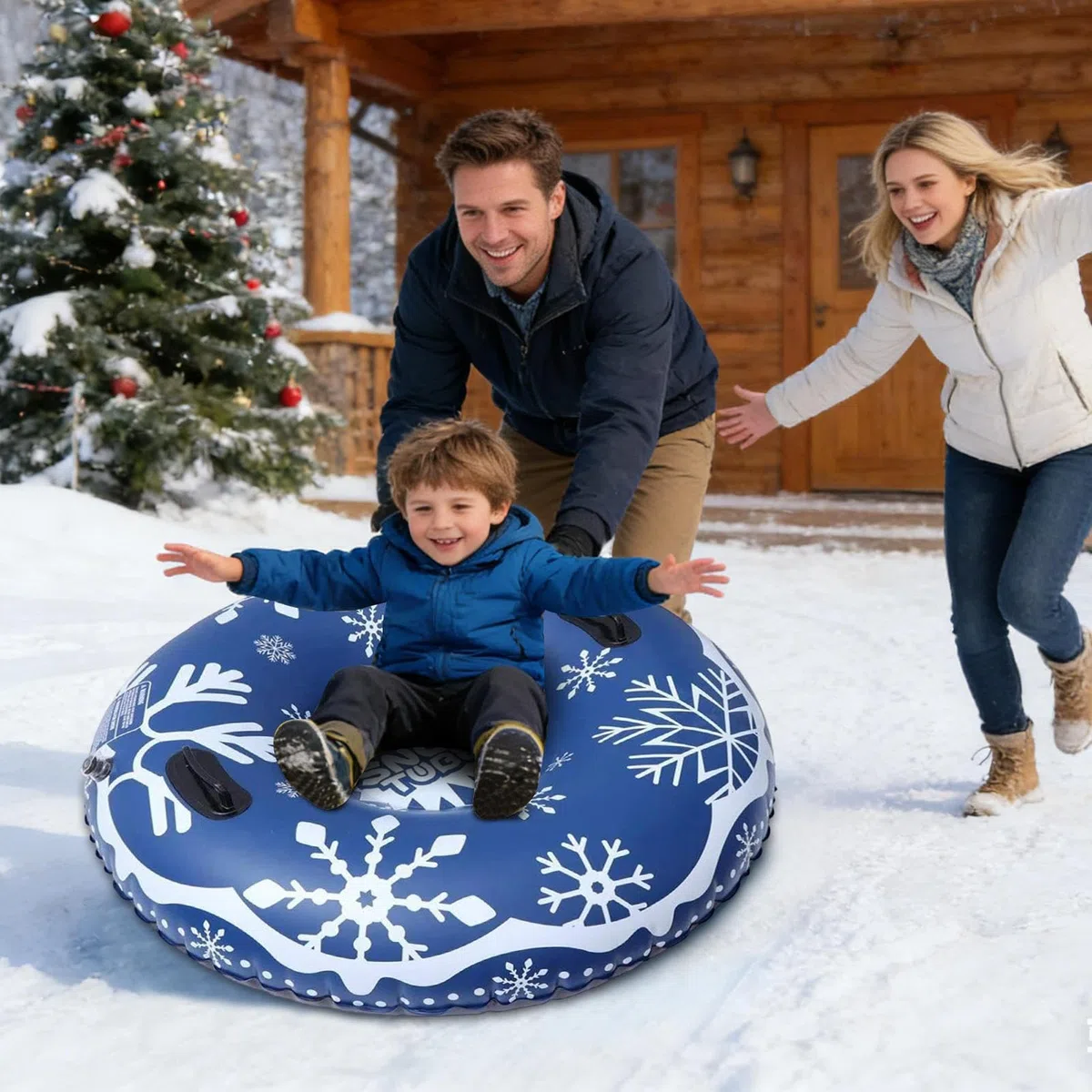 Tubo da neve – anello gonfiabile per tubo di neve per l'inverno | anello per slittino all'aperto – per uso invernale sul vialetto pedonale piscina durante riunioni feste e sport