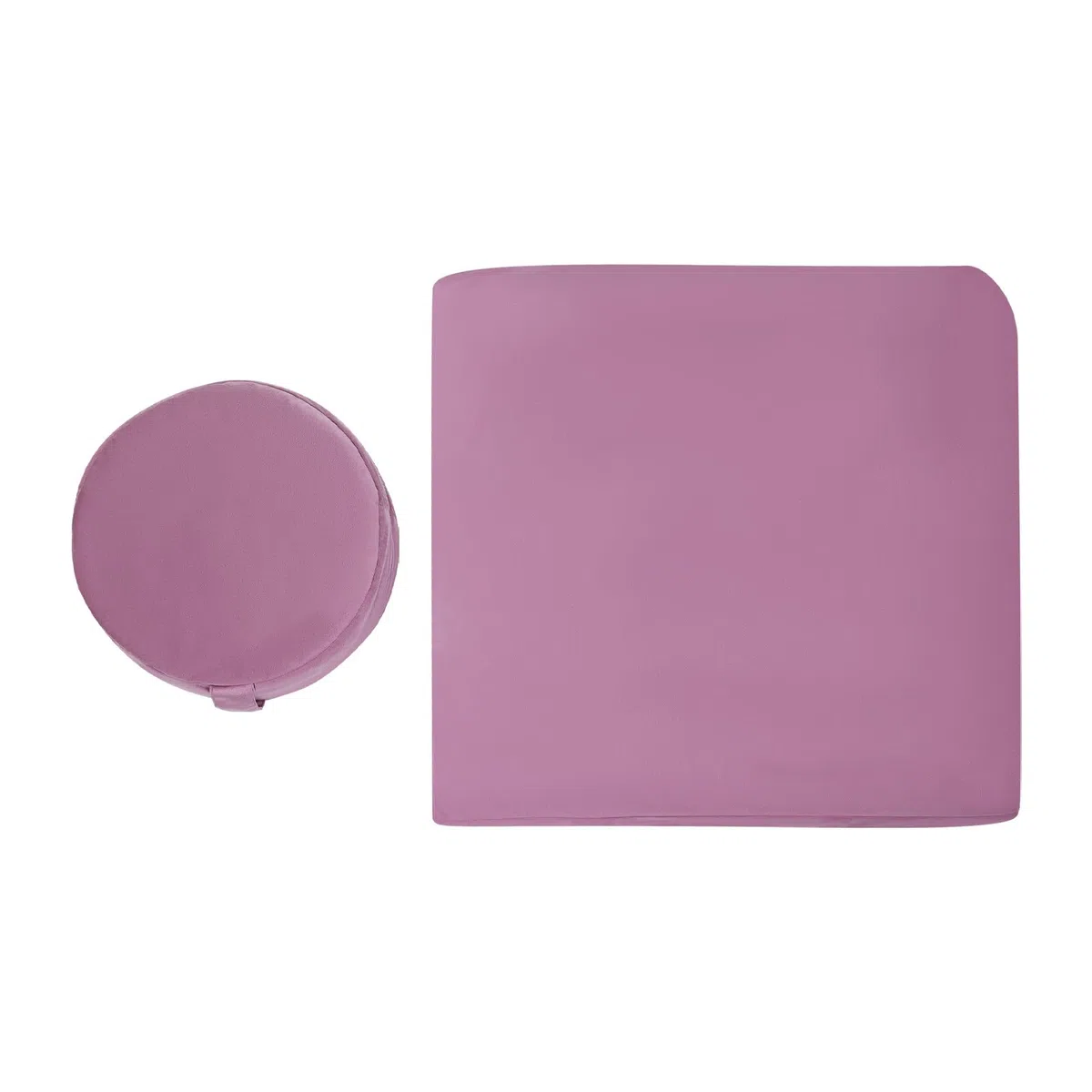 Zabuton Zafu Set, tappetino da meditazione quadrato, 80 x 80 x 8 cm, in cotone di alta qualità, rotondo, cuscino da yoga, 40 x 13 cm, manicotto di grano saraceno, rimovibile, lavabile in