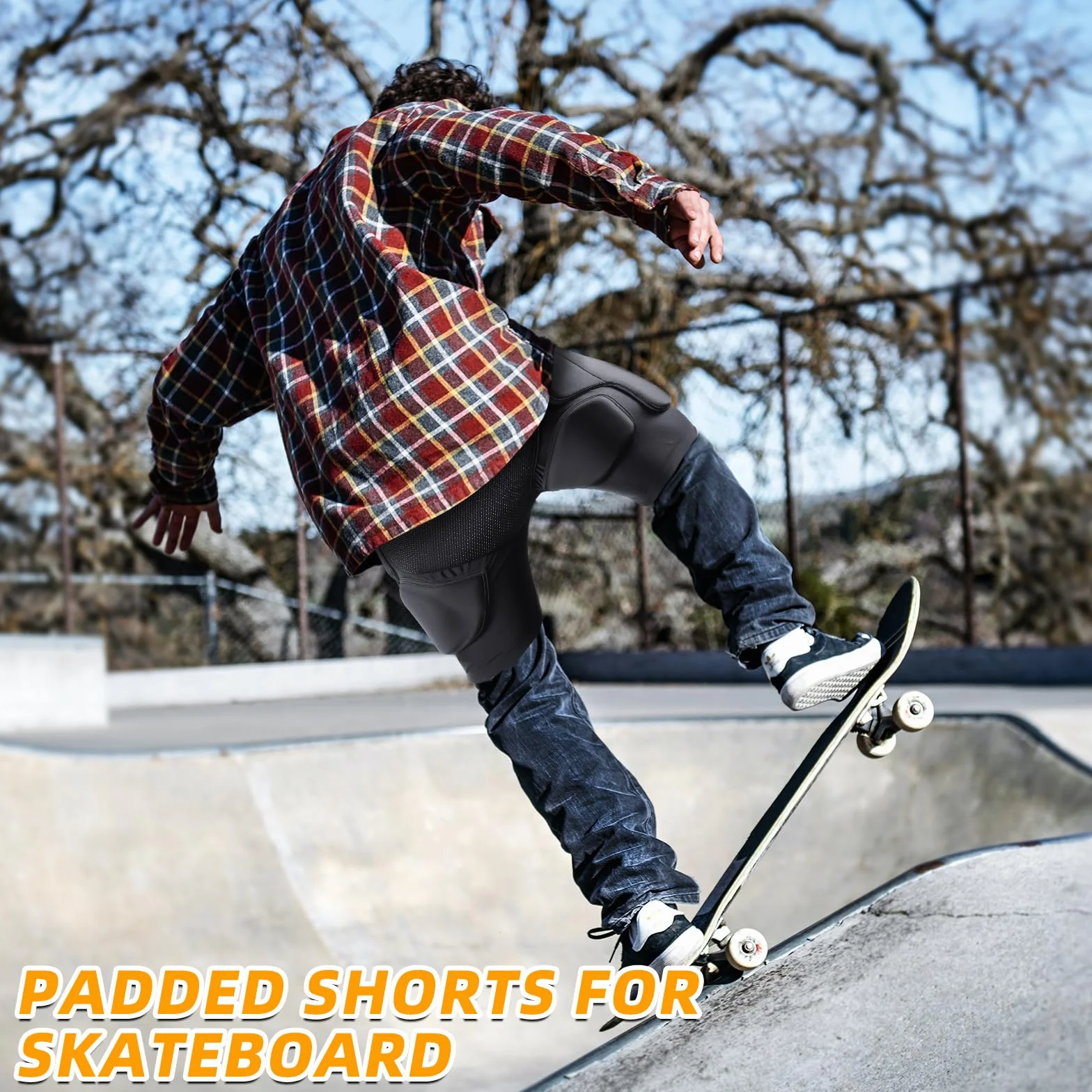 Cienfy Pantaloncini imbottiti protettivi 3D in EVA per sci, pattinaggio, snowboard, skateboard
