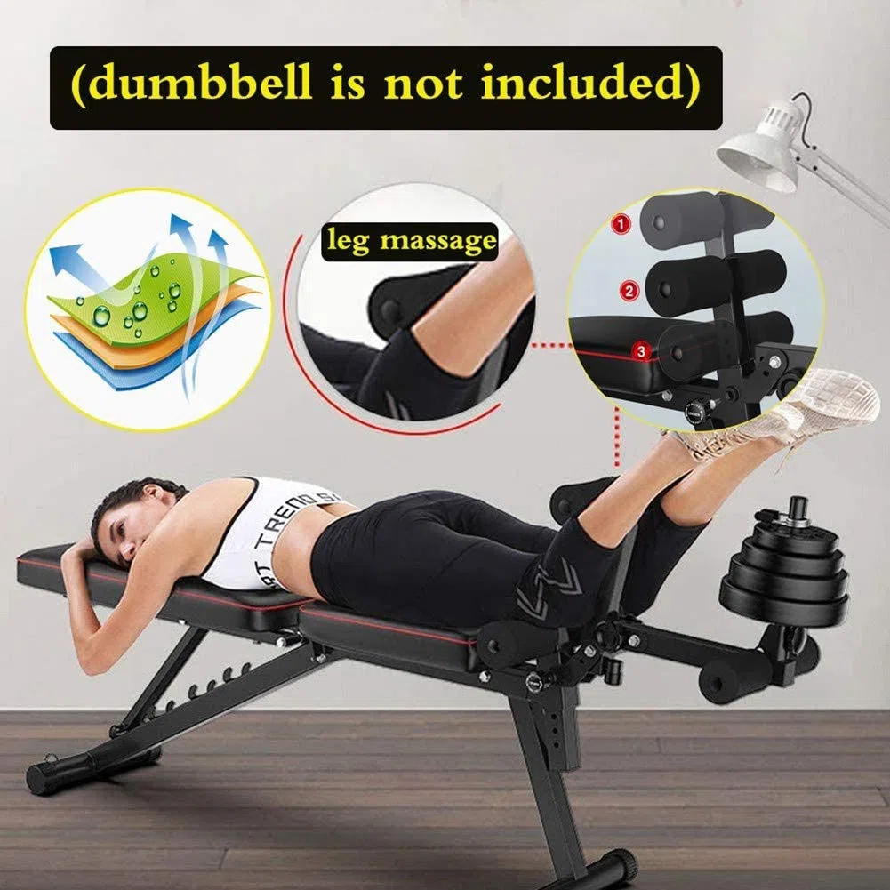 Panca Pesi Regolabile, Panca per Esercizi di Fitness, Panca Inclinata per Allenamento Tonificazione dei Muscoli e Aumento della Forza
