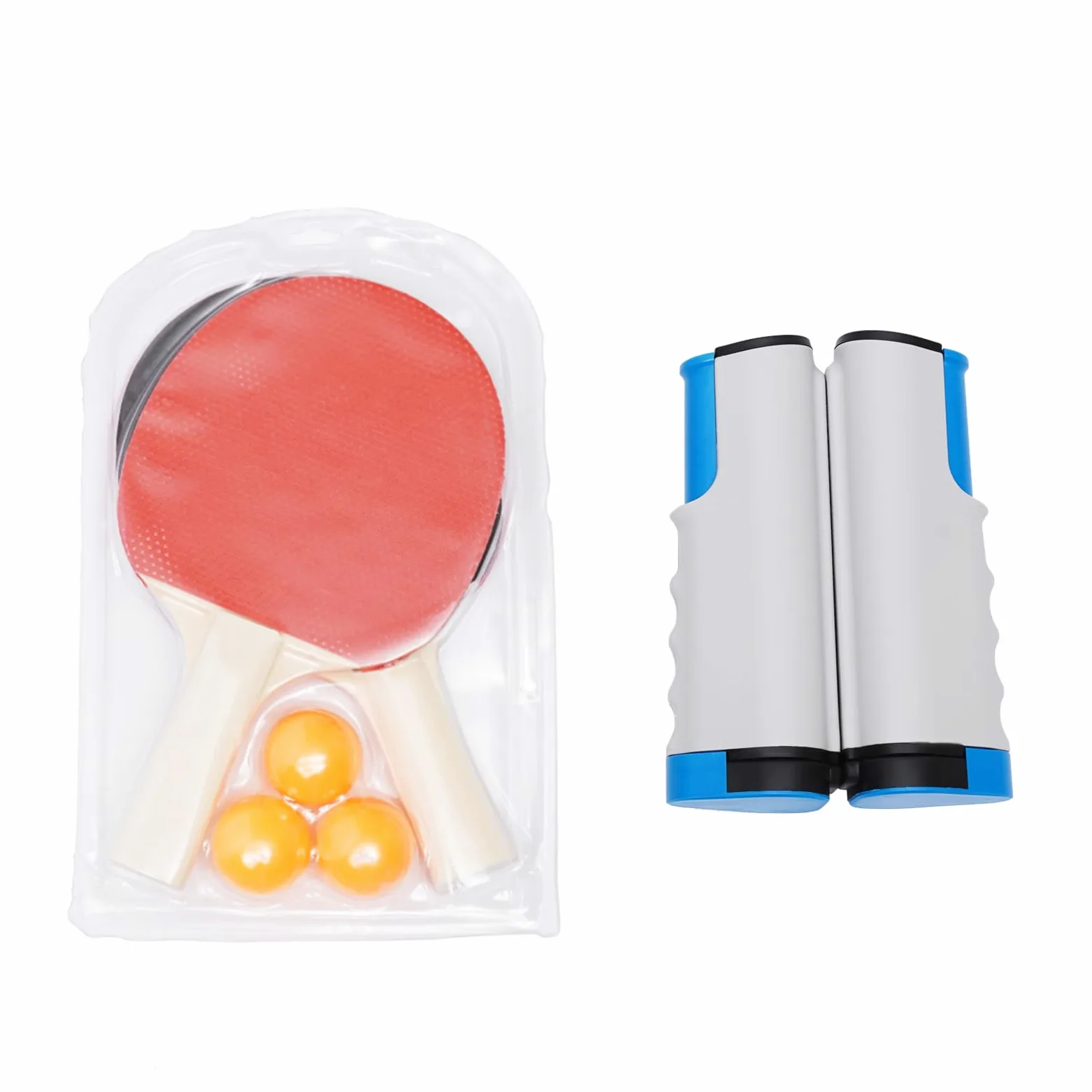 Tavolo da ping pong portatile pieghevole in MDF e lega di alluminio, portata 20 kg, per interni ed esterni, set completo con rete e racchette, ideale per campeggio, giardino, tempo libero, famiglia
