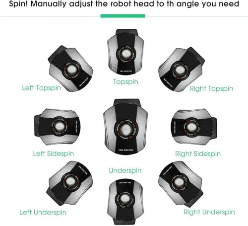 Robot da ping pong automatico per allenamento con telecomando wireless, include 200 palline riciclabili e rete