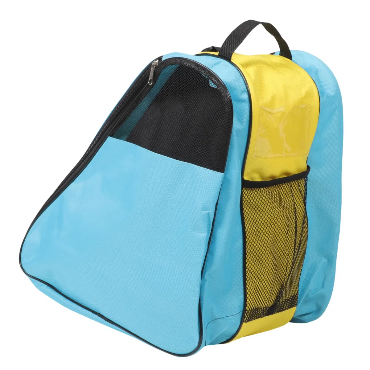 Kisangel Borsa per Pattini a Rotelle in Nylon, Zaino per Trasporto | Custodia per Pattini da Ghiaccio e Rotelle, Facile da Portare e Protezione, Blu Giallo Blu