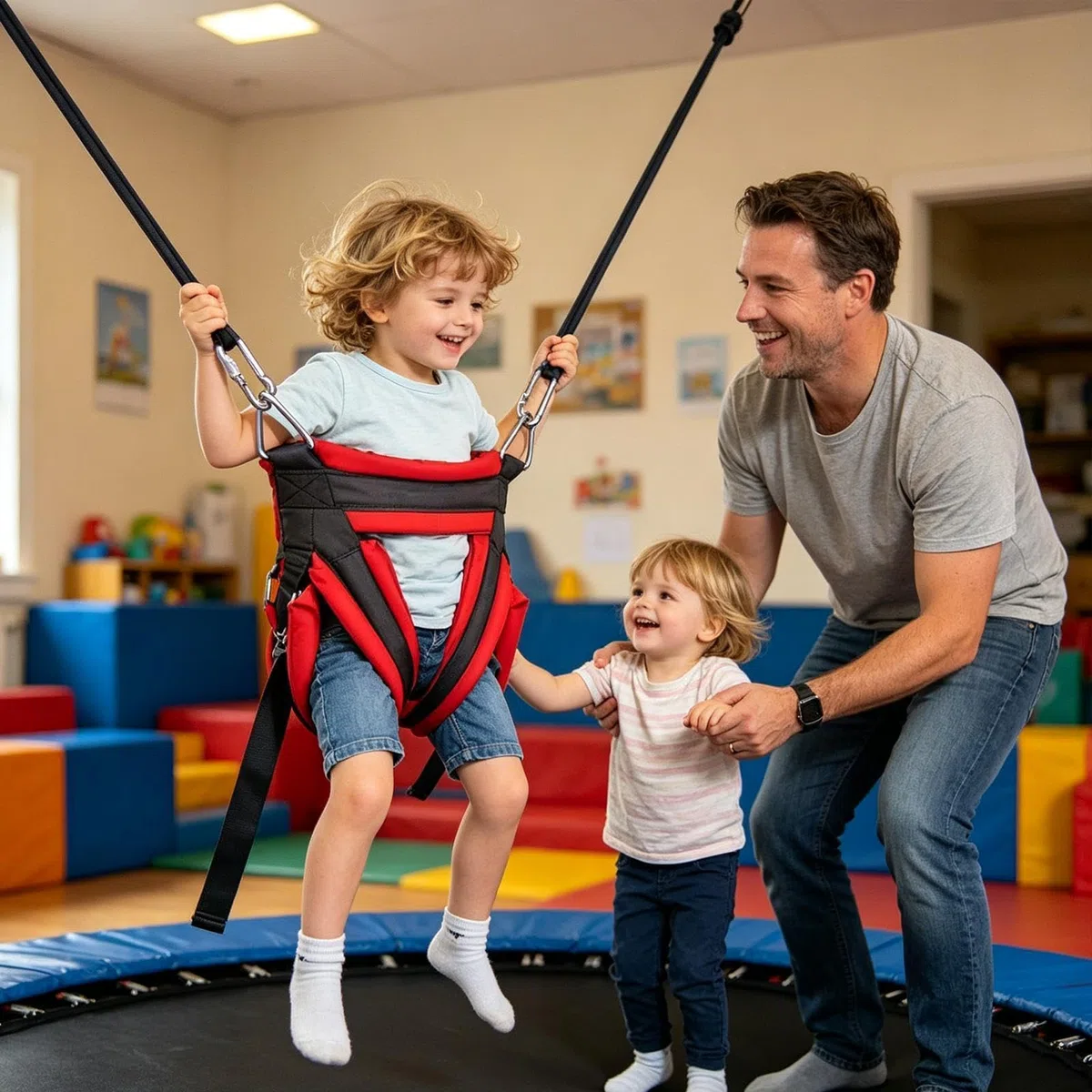 Imbracatura per trampolino per – Cintura di sicurezza di salto per, cinghia di supporto per imbracatura di allenamento per trampolino | Attrezzature di protezione per gli esercizi di parco in p